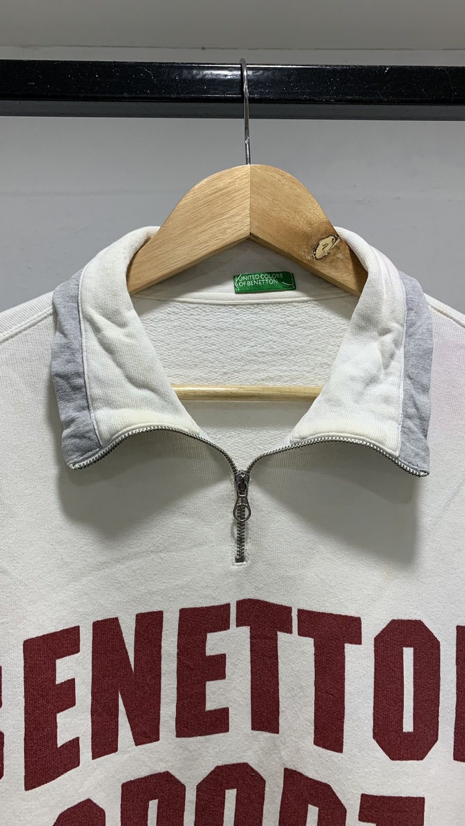 Vintage Vintage Benetton Sport Halfzip Sweater Size US M / EU 48-50 / 2 - 8 Thumbnail
