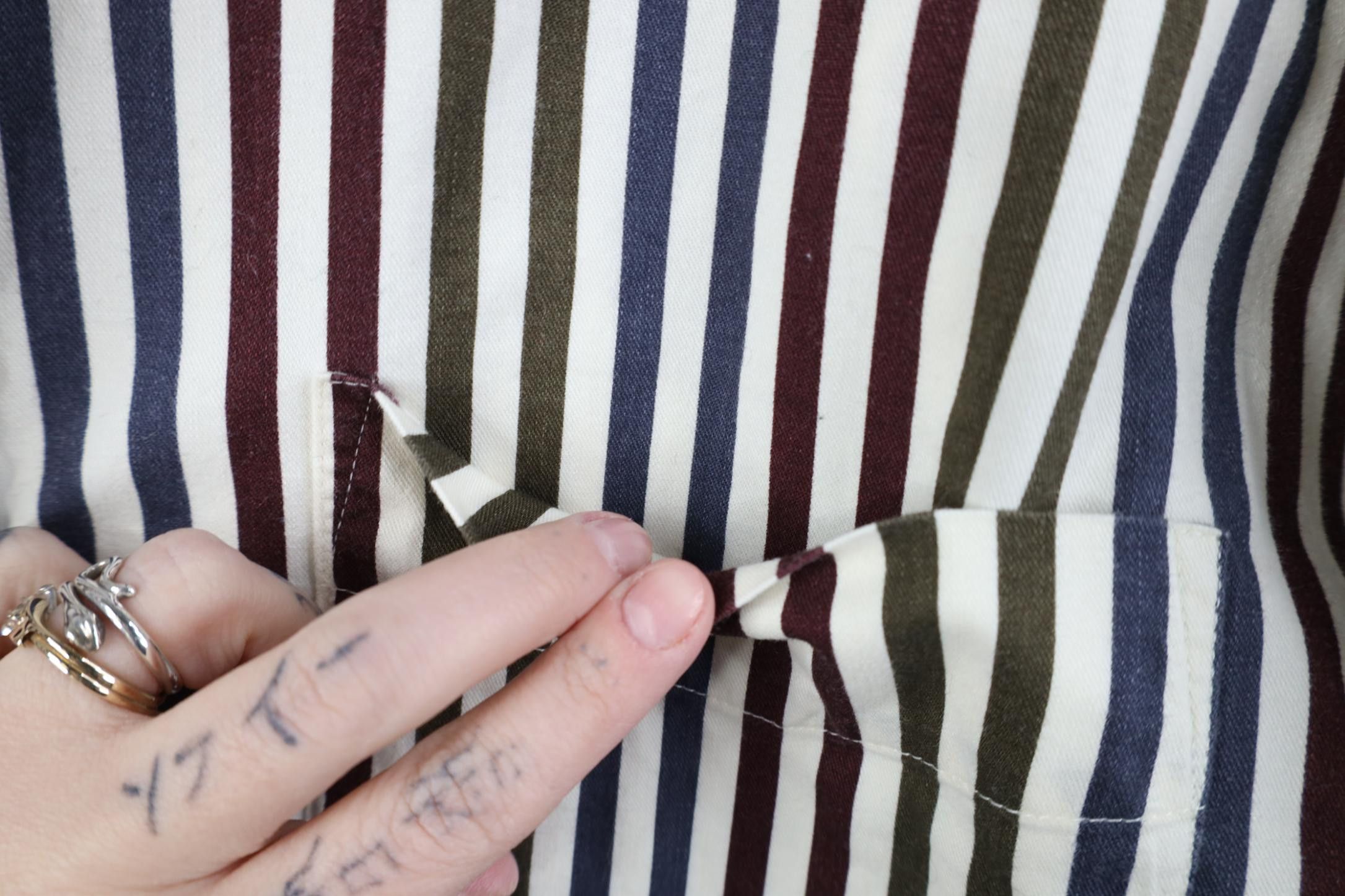 Vintage Vintage 90s Streetwear Twill Collared Button Down Shirt Size US L / EU 52-54 / 3 - 6 Thumbnail