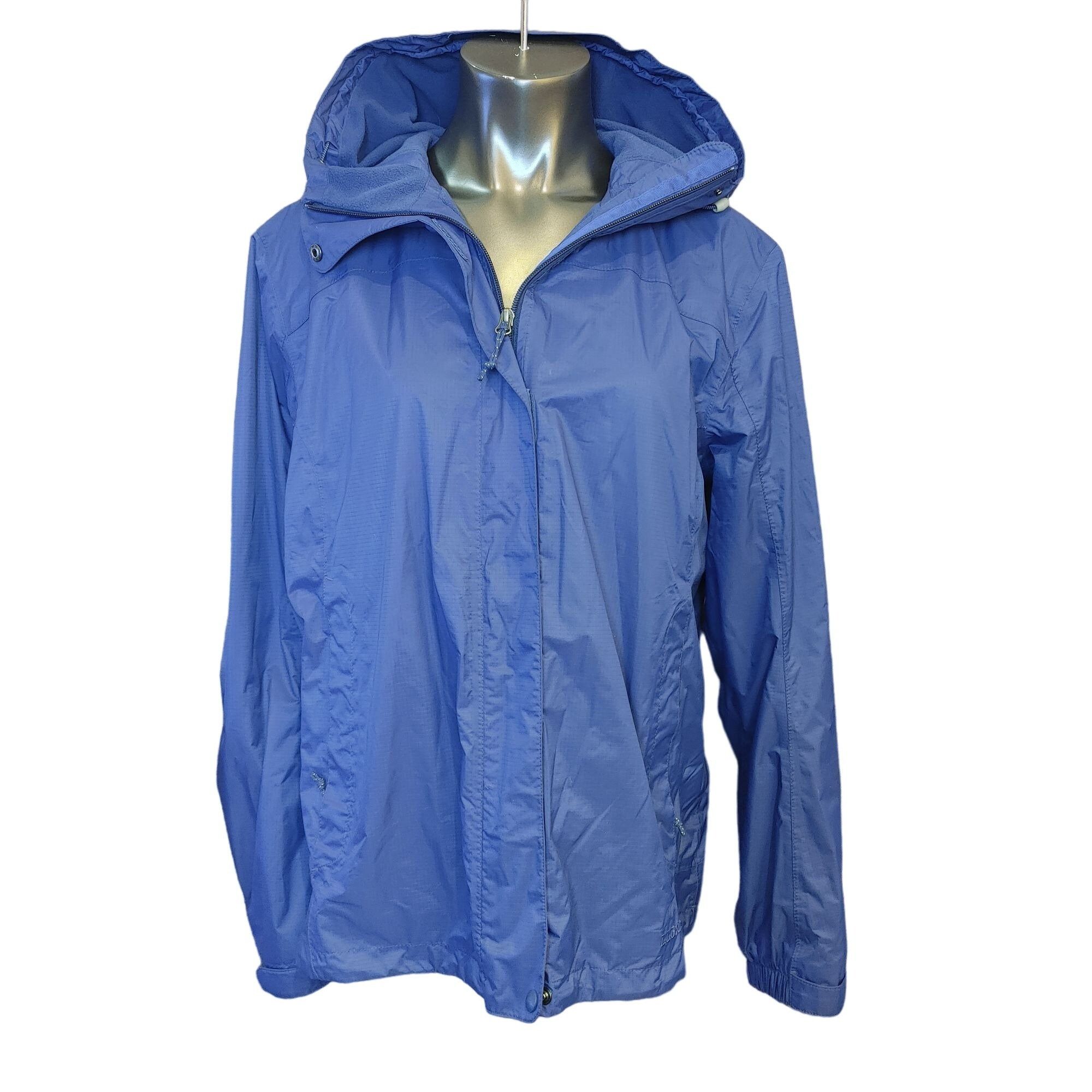 Other LL BEAN Womens XL Blue Hooded Nylon Jacket Button Zip Windst Size XL / US 12-14 / IT 48-50 - 1 Thumbnail