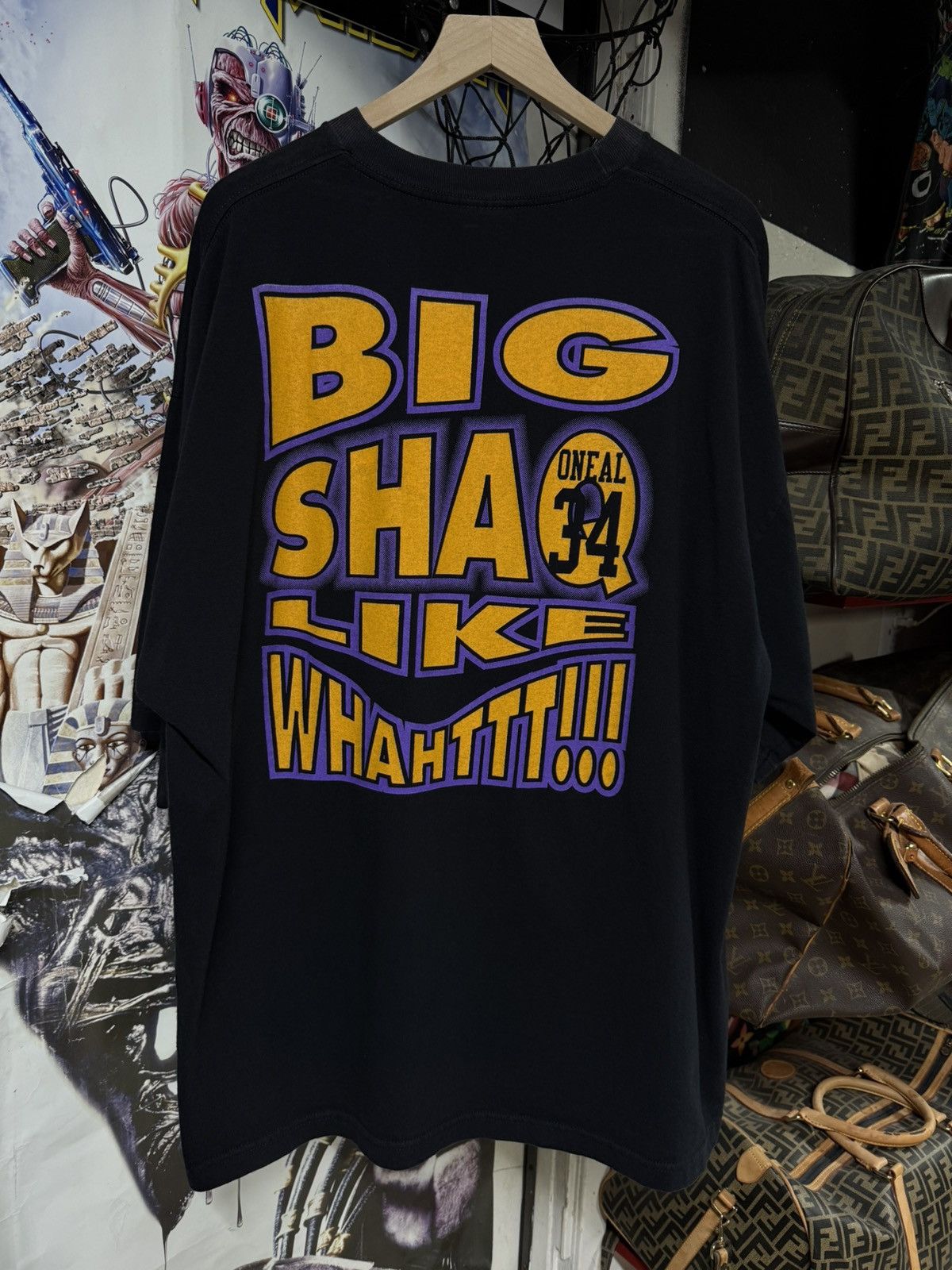 NBA 90’s Vintage Lakers Shaq MVP Tee Shirt 2XL Size US XXL / EU 58 / 5 - 7 Thumbnail