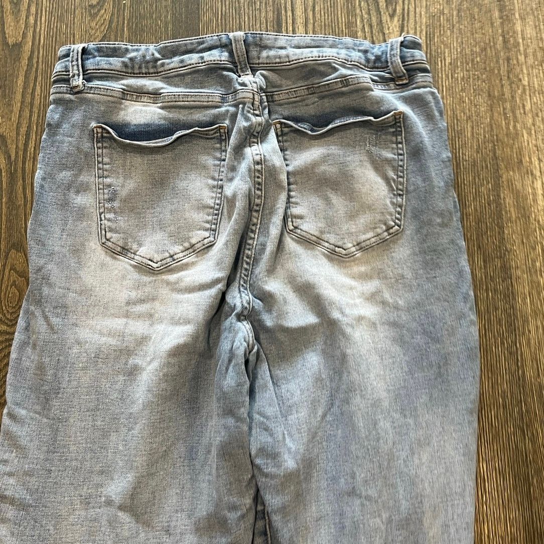 Pistola Pistola High Rise Slim Straight Jeans Distressed Blue 33 Size 33" - 13 Thumbnail