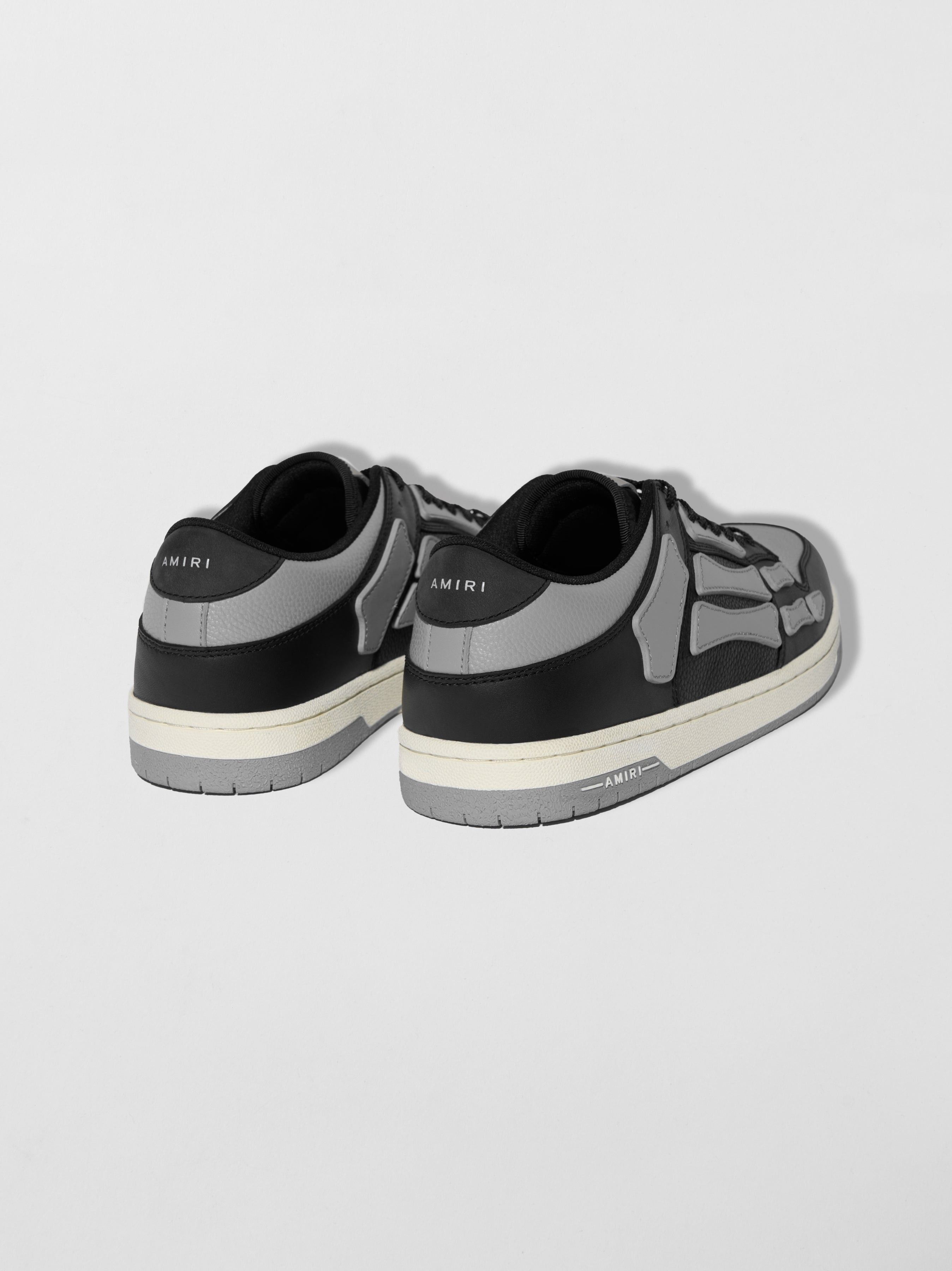 Amiri oc11z0126 Skelton Low-Top Sneakers in Black/Grey Size US 8 / EU 41 - 4 Thumbnail
