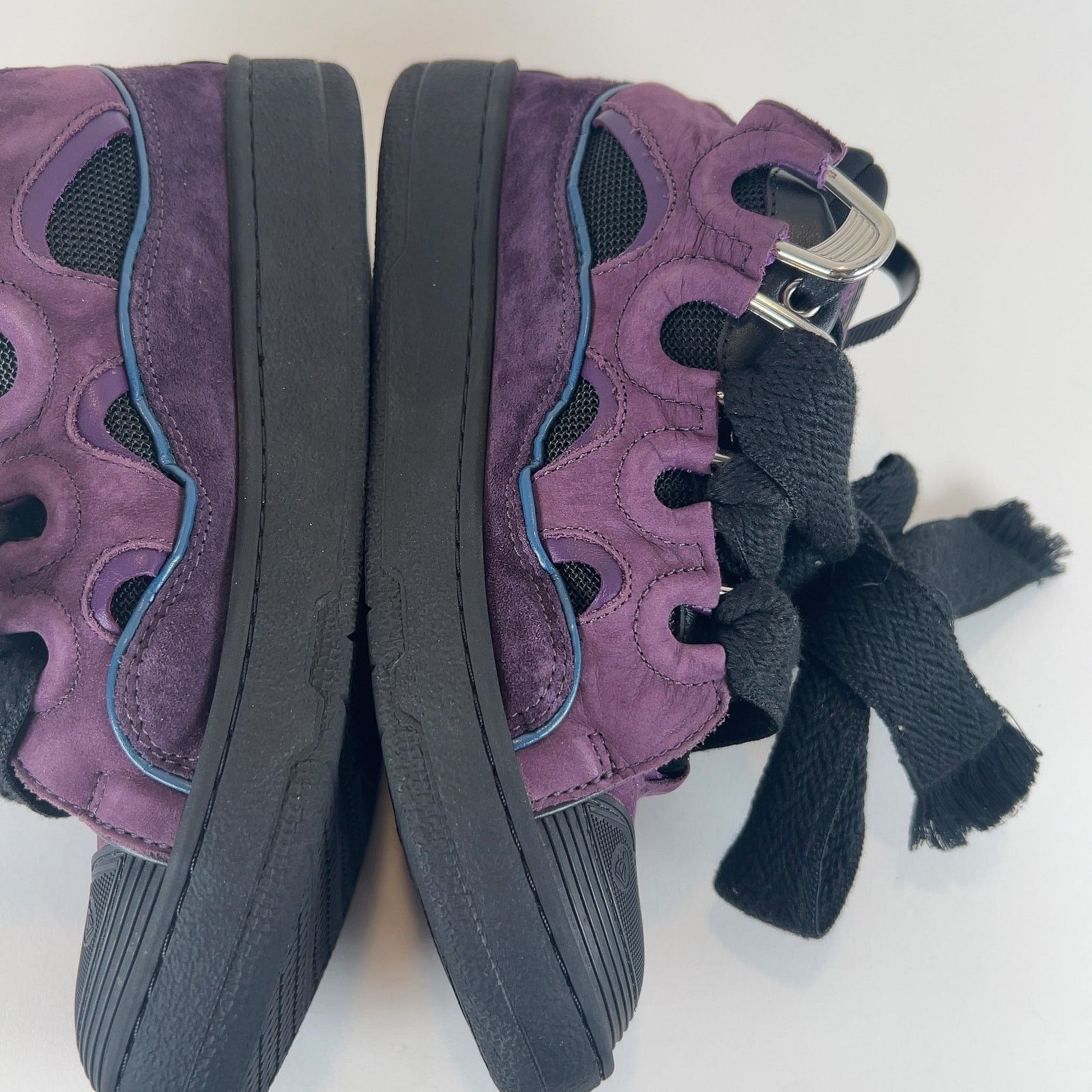 Lanvin Lanvin 'Curb' Suede Low-Top Sneakers Size US 7 / EU 40 - 10 Thumbnail