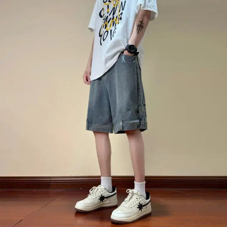 Japanese Brand Retro loose wide leg denim shorts Size US 32 / EU 48 - 4 Thumbnail