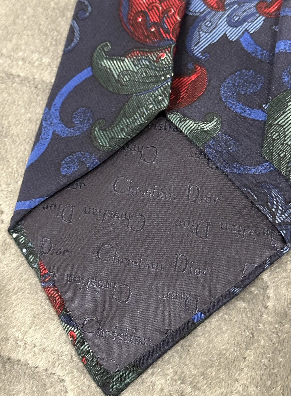 Christian Dior Monsieur Christian Dior Vintage Silk Tie Size ONE SIZE - 2 Thumbnail