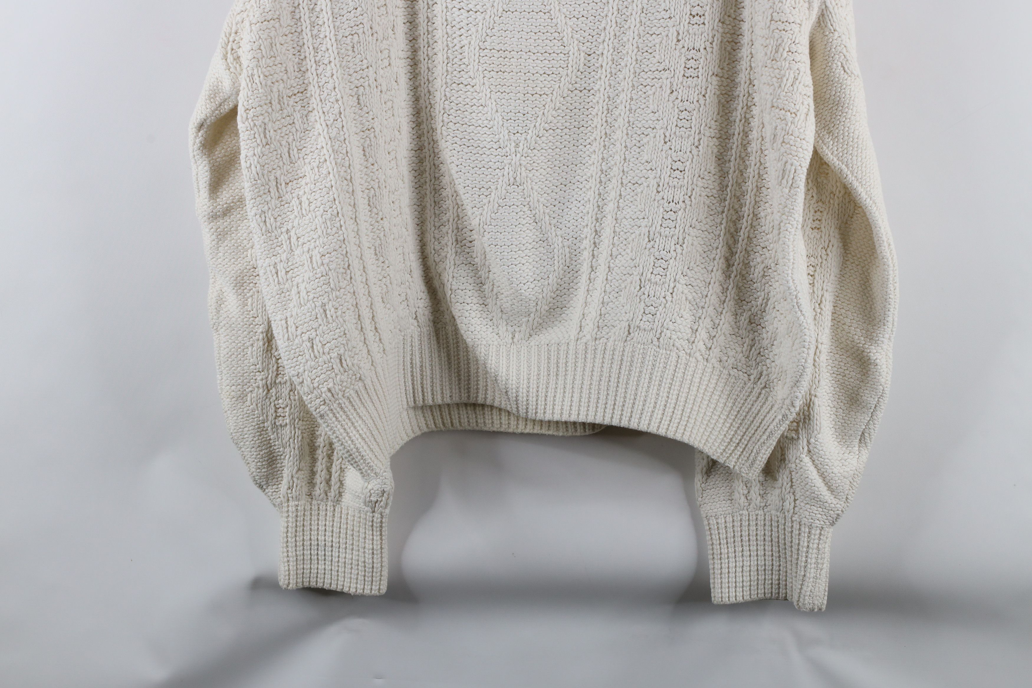 Vintage Vintage 90s Streetwear Chunky Cable Knit Fisherman Sweater Size XL / US 12-14 / IT 48-50 - 10 Thumbnail