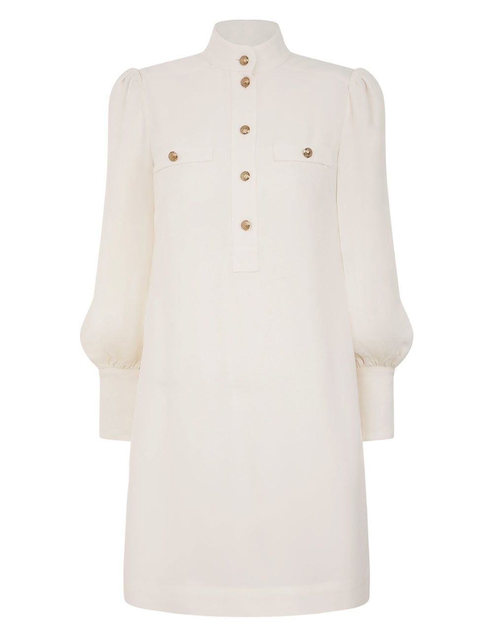 Zimmermann oc11z0825 Utility Mini Dress in Cream Size L / US 10 / IT 46 - 1 Thumbnail
