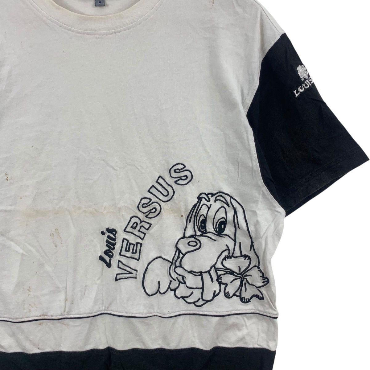 Vintage Vintage LOUIS VERSUS ITALY Dog Embroidered Logo Tee Shirt Size M / US 6-8 / IT 42-44 - 5 Thumbnail