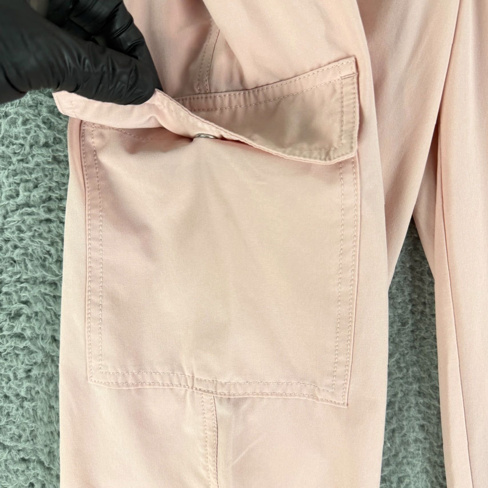 Athleta Athleta Vienna Cargo Pant Womens Pink Wide Leg High-Rise Lightweight Size 6 Size 28" / US 6 / IT 42 - 2 Thumbnail