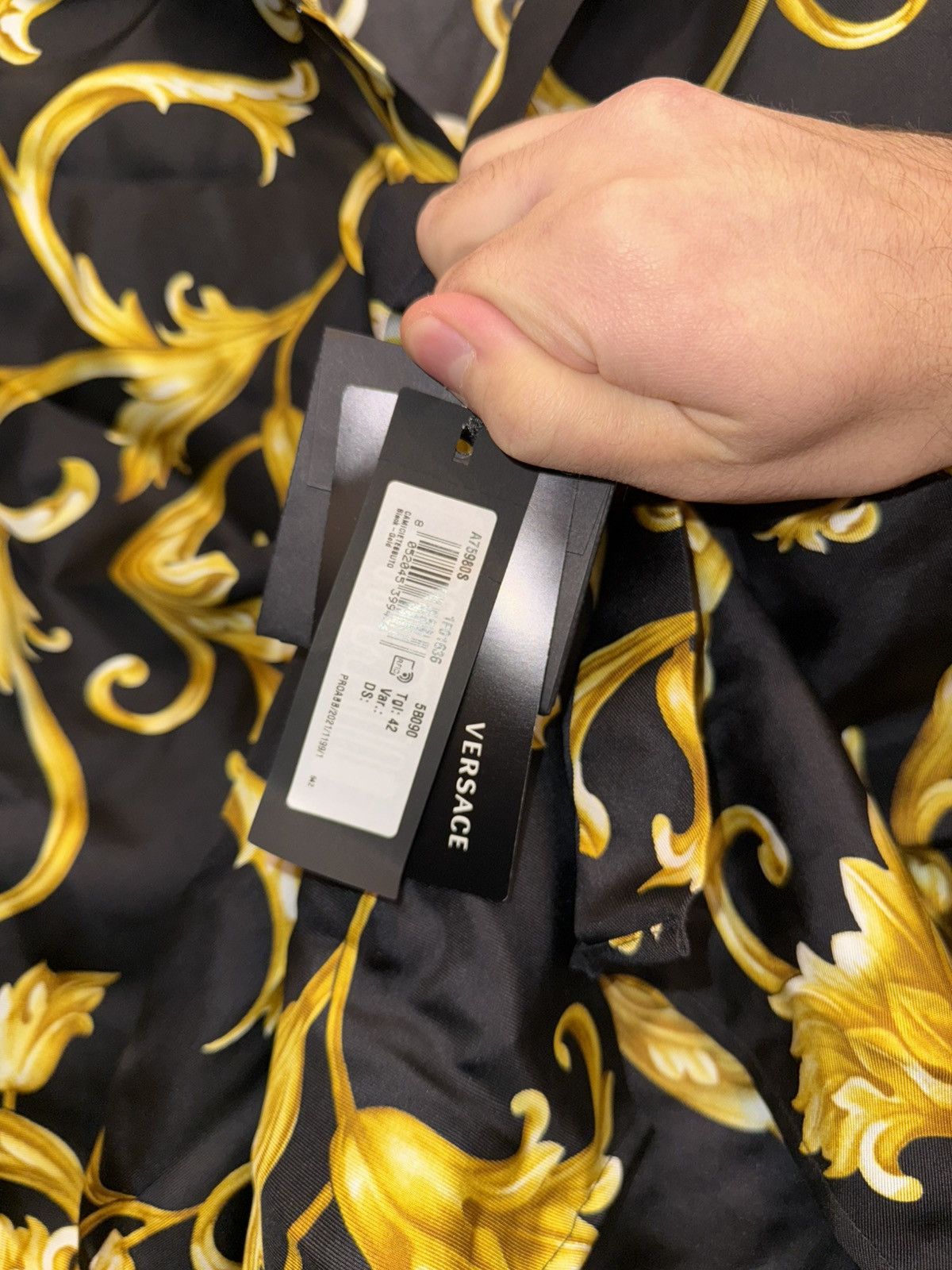 Versace Versace Shirt Black Gold Size US XS / EU 42 / 0 - 5 Thumbnail