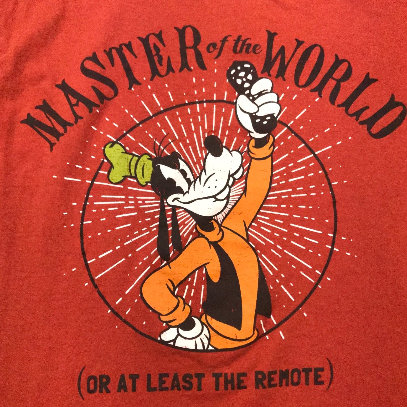 Disney Disney Goofy Shirt Mens Medium Orange Master Of The World Or The Remote Shirt Mens Orange Disney Cartoon T-Shirt 90s? Size US M / EU 48-50 / 2 - 2 Thumbnail
