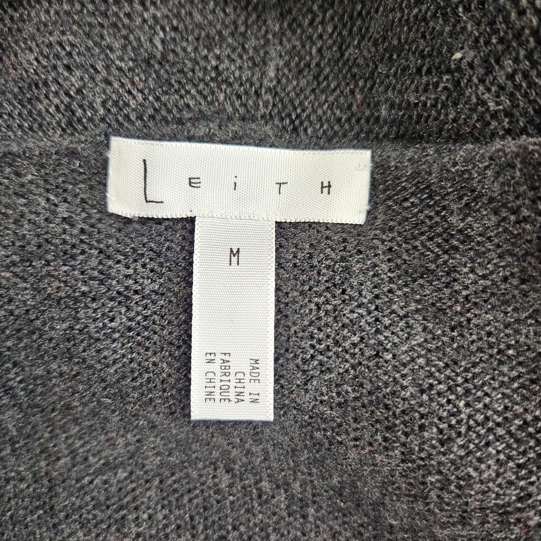 Vintage Leith Cardigan Womens Gray Open Front Long Sleeve Medium Cotton Rayon Sweater Size M Front Open Size M / US 6-8 / IT 42-44 - 6 Thumbnail