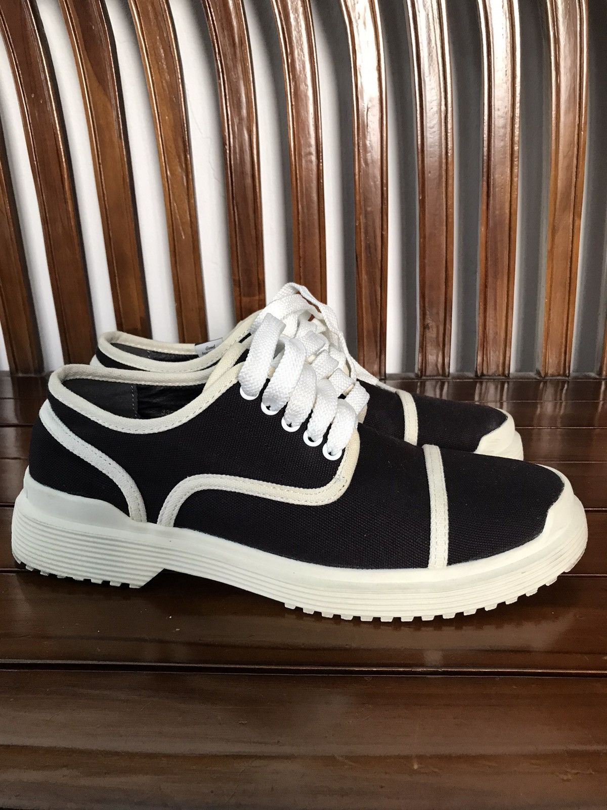 Maison MIHARA YASUHIRO Miharayasuhiro Black Blackey Canvas Sneakers Boots Size US 8 / EU 41 - 8 Thumbnail