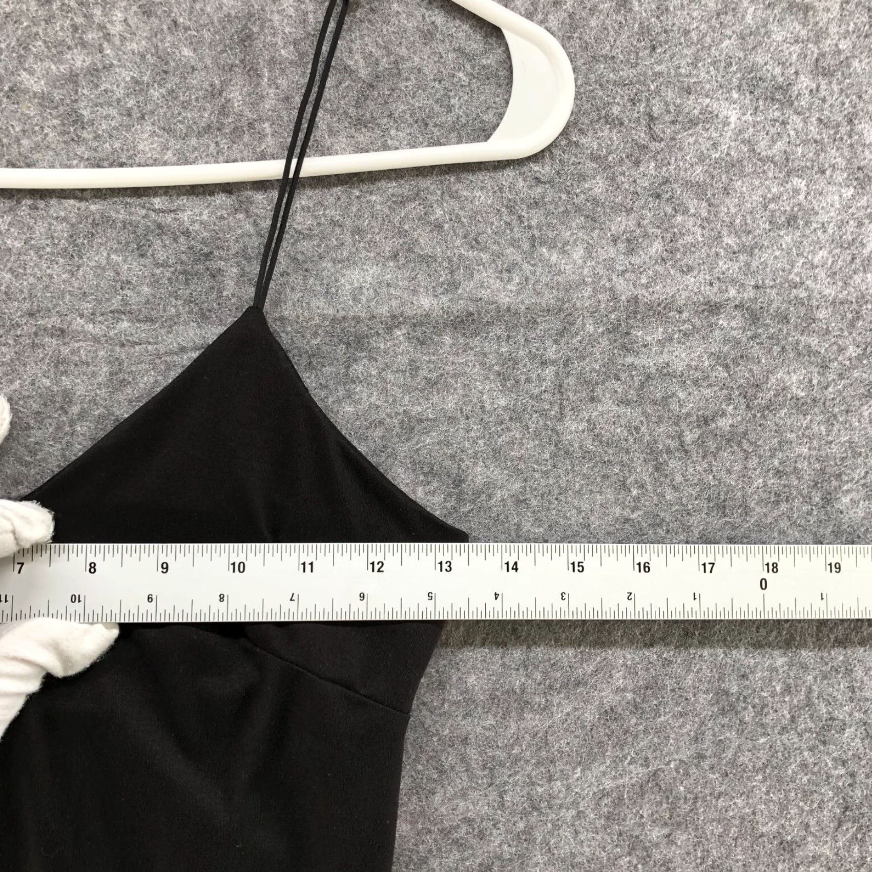 Vintage The Vintage Shop Slip Dress Womens S Black V-Neck Midi Bodycon Cami Stretch Sheath Party Cocktail Wedding Size S / US 4 / IT 40 - 7 Thumbnail