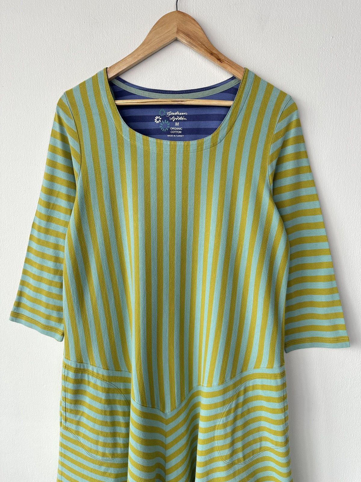 Gudrun Sjoden GUDRUN SJODEN Organic Cotton Striped A-Line Tunic Dress Sz M Size M / US 6-8 / IT 42-44 - 3 Thumbnail