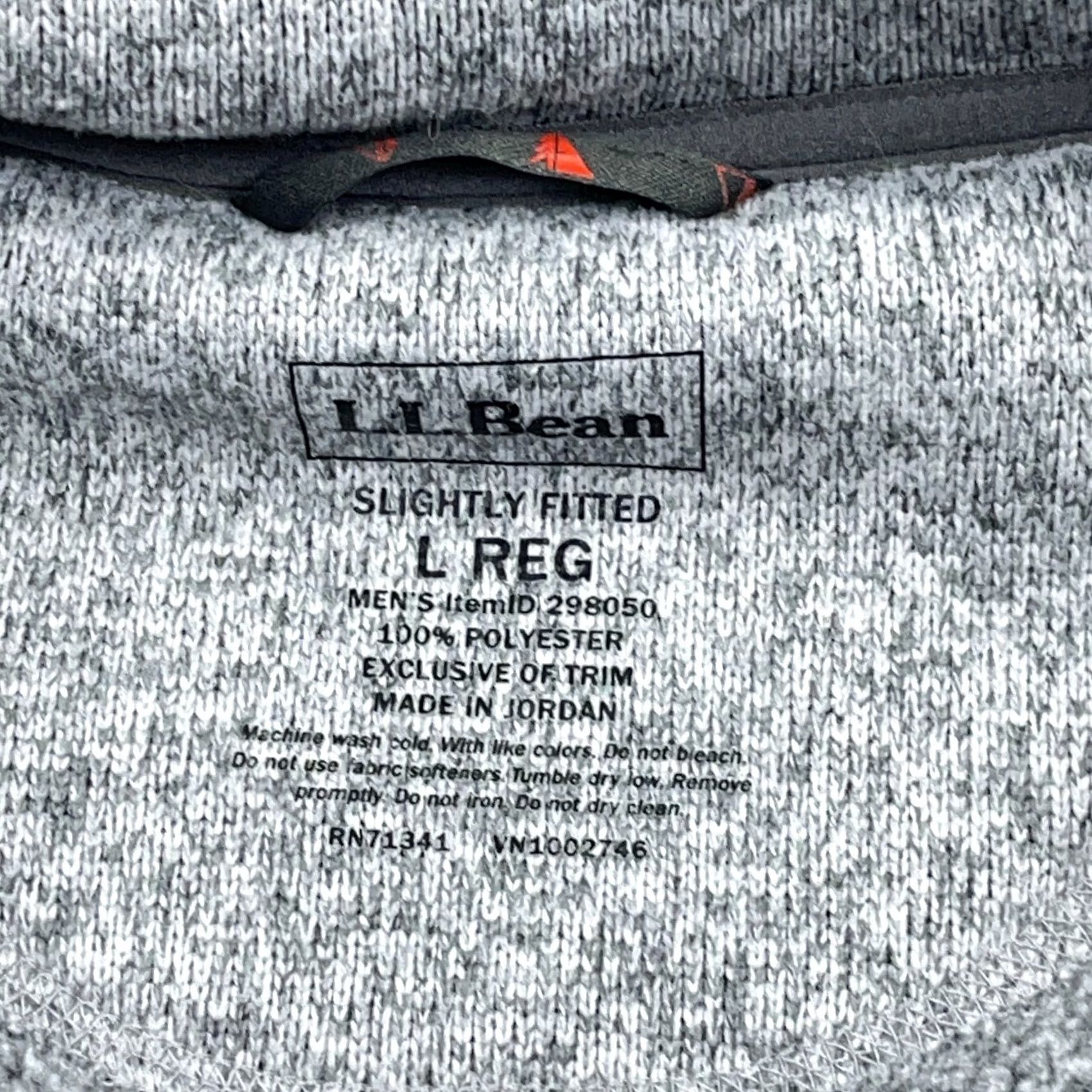 Vintage LL Bean Sweater Men Large Gray Pullover Snap T Fleece Slightly Fitted Heather Size US L / EU 52-54 / 3 - 5 Thumbnail