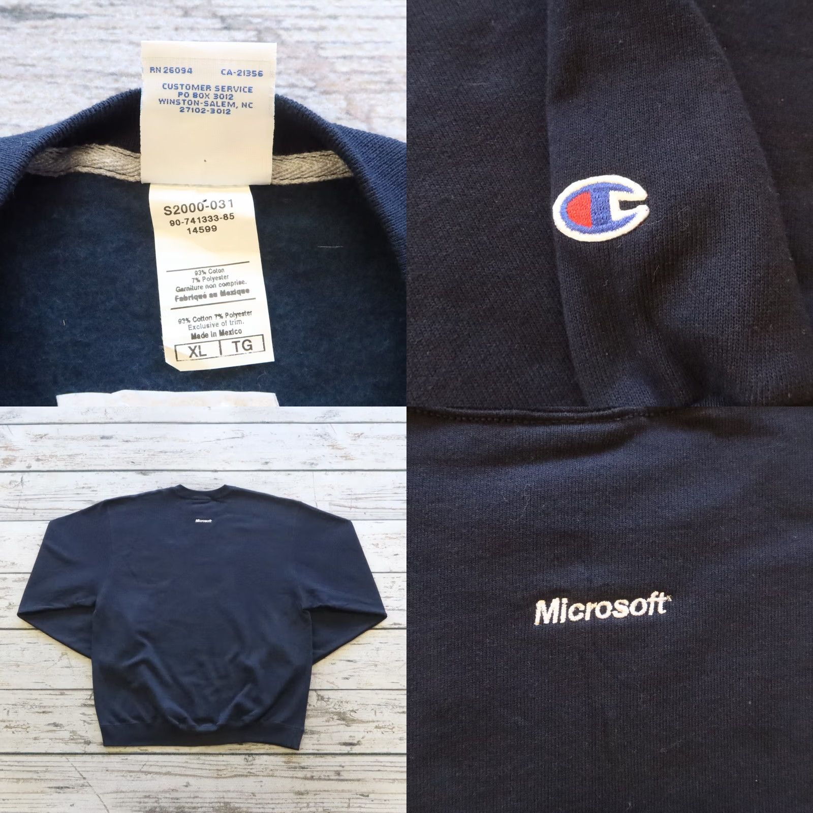 Champion Vintage Microsoft Windows 2000 Champions Crewneck Sweatshirt XL Blue Mens Sweatshirt Size US XL / EU 56 / 4 - 9 Thumbnail