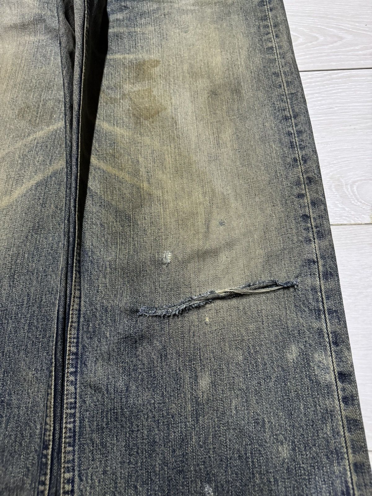 Levi's Vintage Levis 503 Mud Wash Distressed Baggy Jeans Size US 33 - 8 Thumbnail