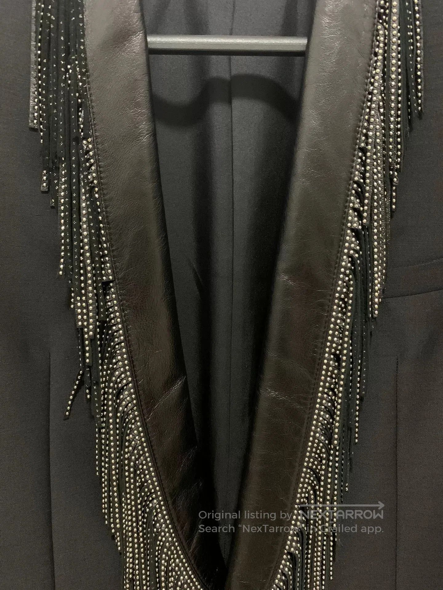 Saint Laurent Paris Saint Laurent Leather Fringe Blazer Jacket. Size US S / EU 44-46 / 1 - 5 Thumbnail