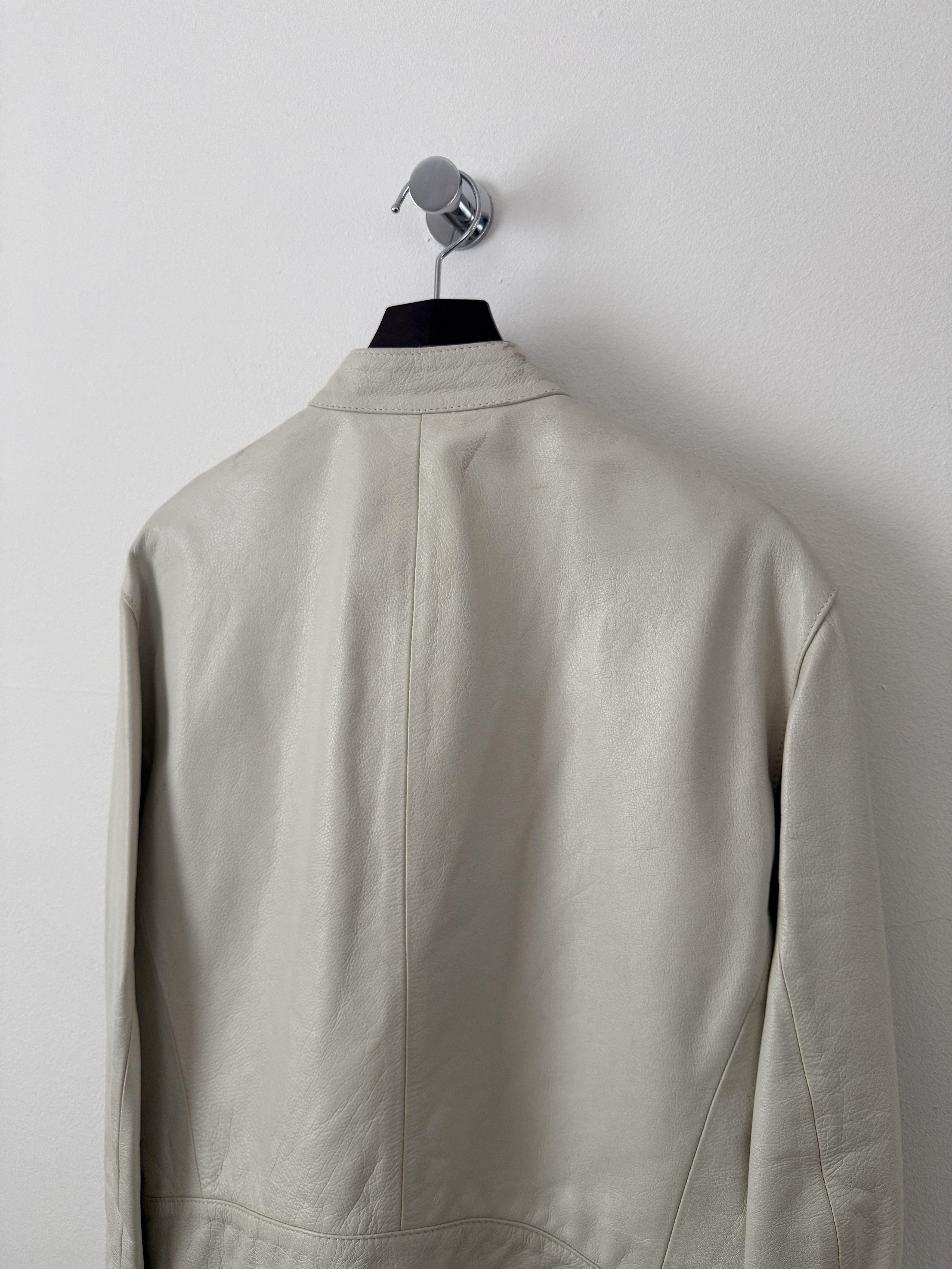 5 Zip Leather Moto Jacket