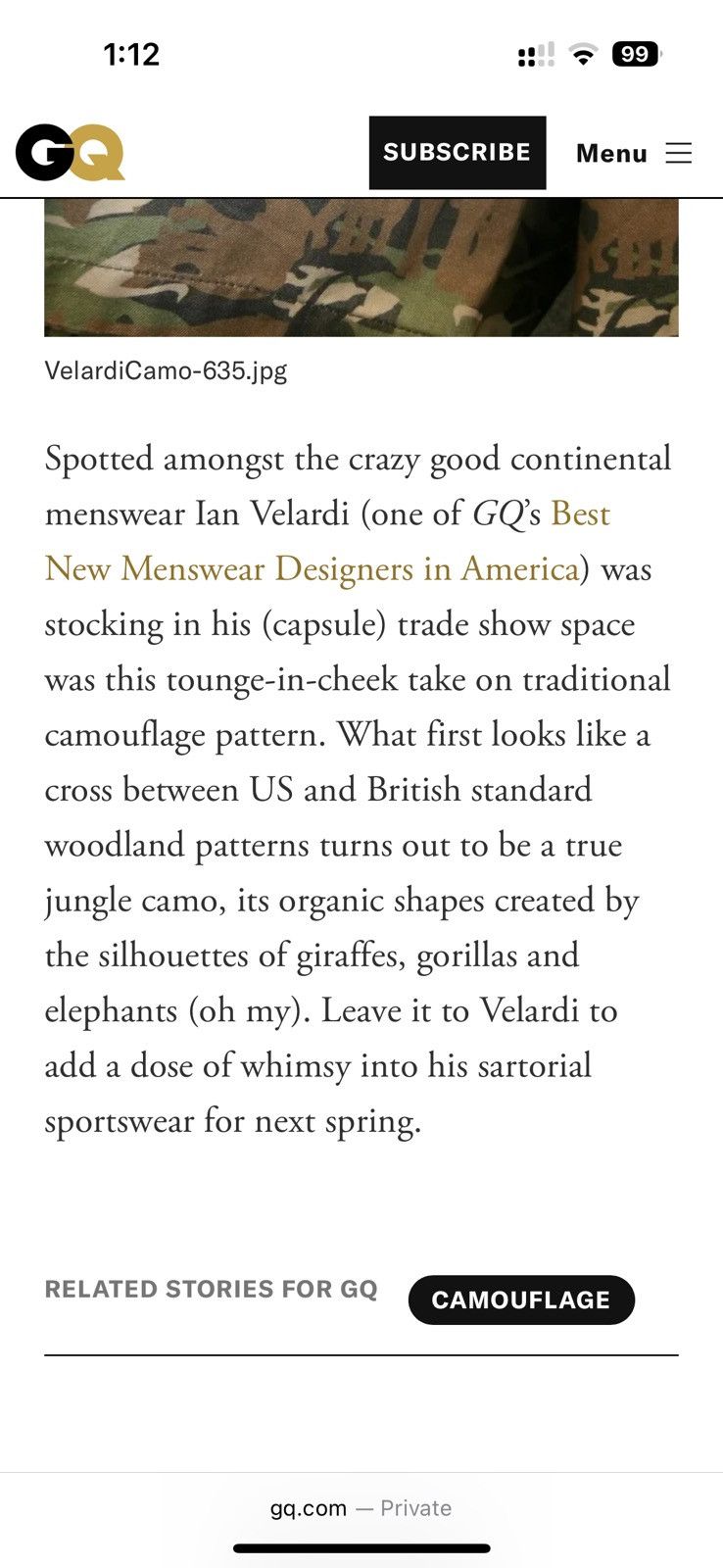 Other IAN VELARDI, GQ 2012 Designer of the year, Banana Camo Size ONE SIZE - 12 Thumbnail