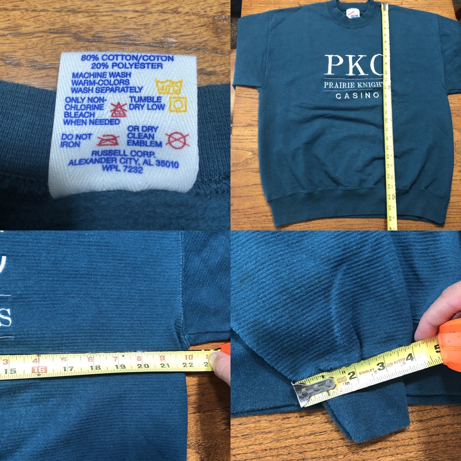 Jerzees VINTAGE Jerzees Prairie Knights Casino Long Sleeve Crewneck Sweatshirt L Men Green Shirt Pullover Vintage 90s Casino Theme Mens Size US L / EU 52-54 / 3 - 8 Thumbnail