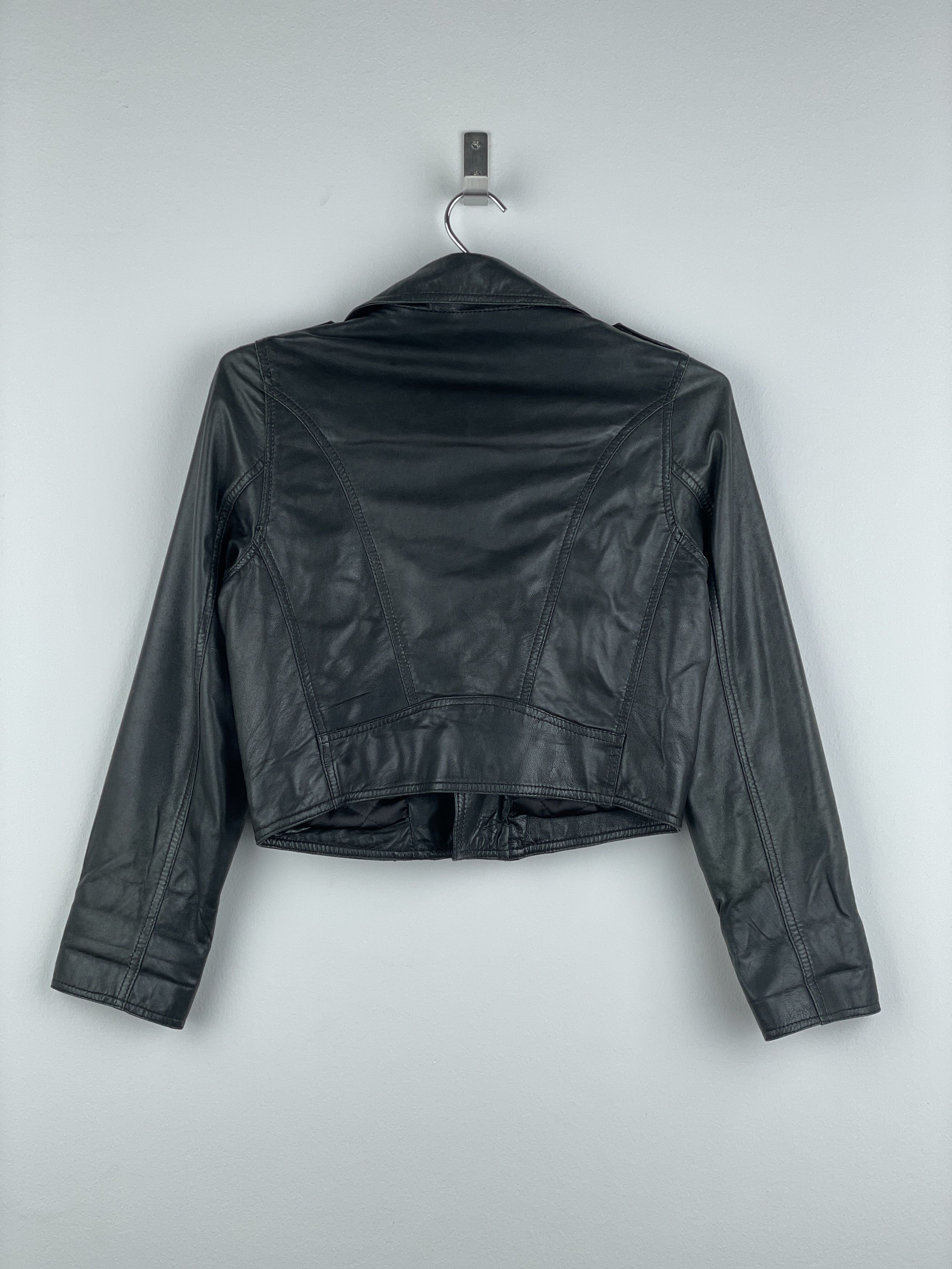 Jean Paul Gaultier Jean Paul Gaultier 1990s Cropped Leather Biker Jacket Size XS / US 0-2 / IT 36-38 - 2 Thumbnail