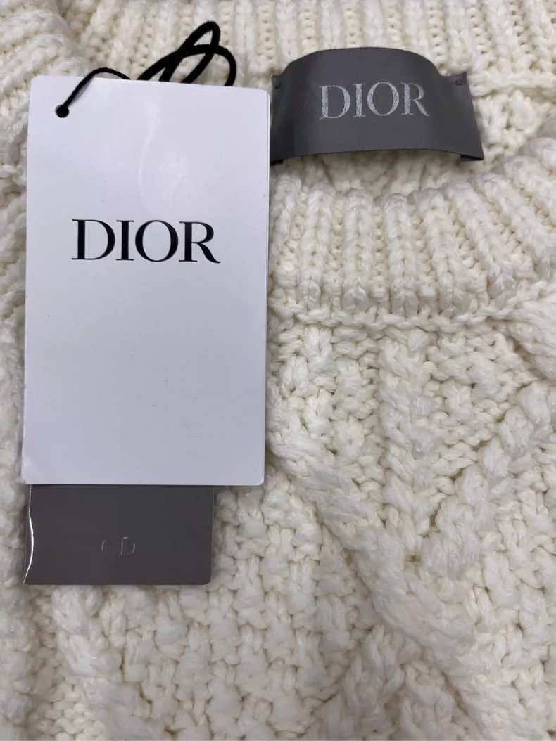 Dior Dior Men's White Knit Long Sleeve Sweater-2505 Size US M / EU 48-50 / 2 - 4 Thumbnail