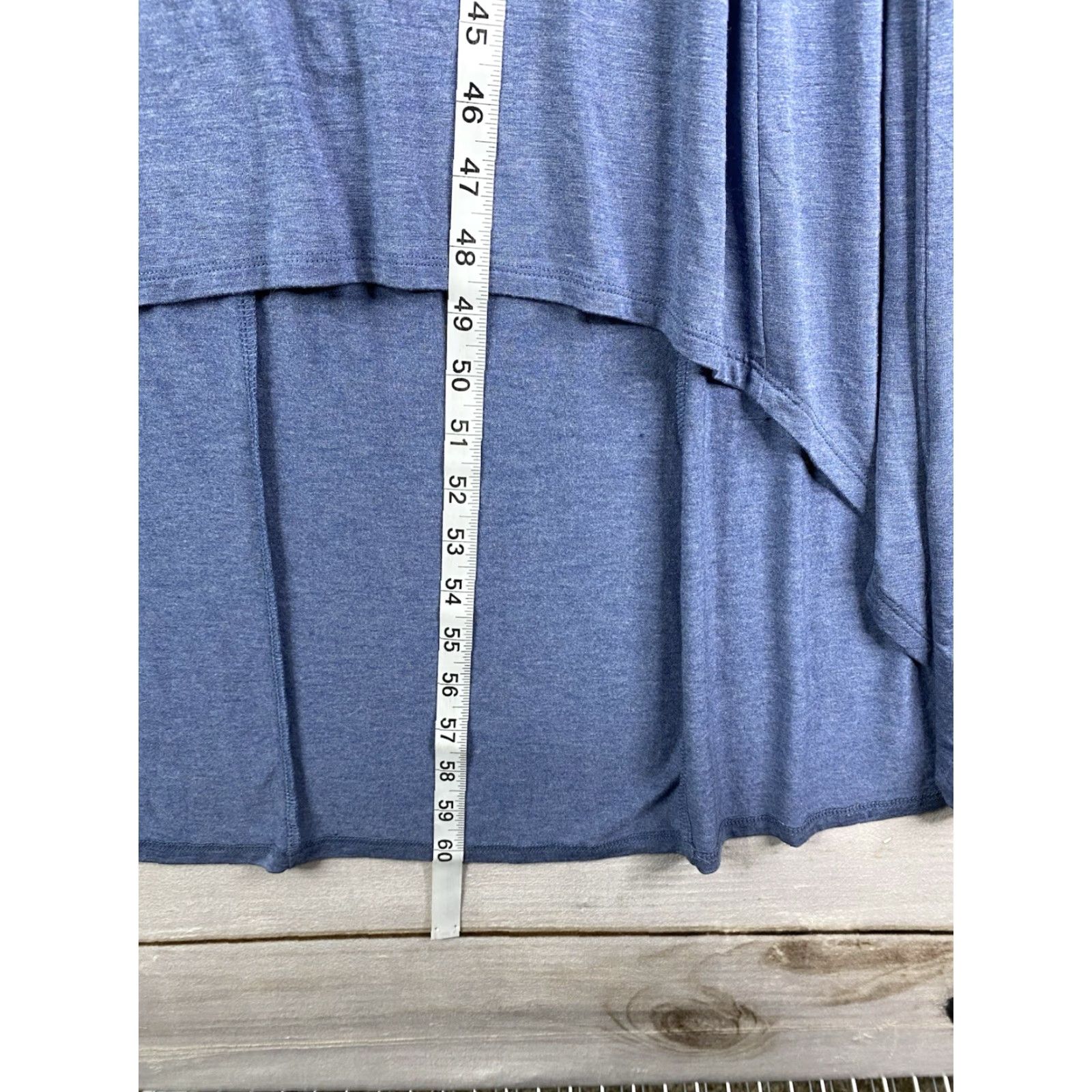 Vintage Chicos Dress Women XS-XL Blue Short Sleeve Cut Out Hi-Low Maxi Shirt? Size 32" / US 10 / IT 46 - 6 Thumbnail