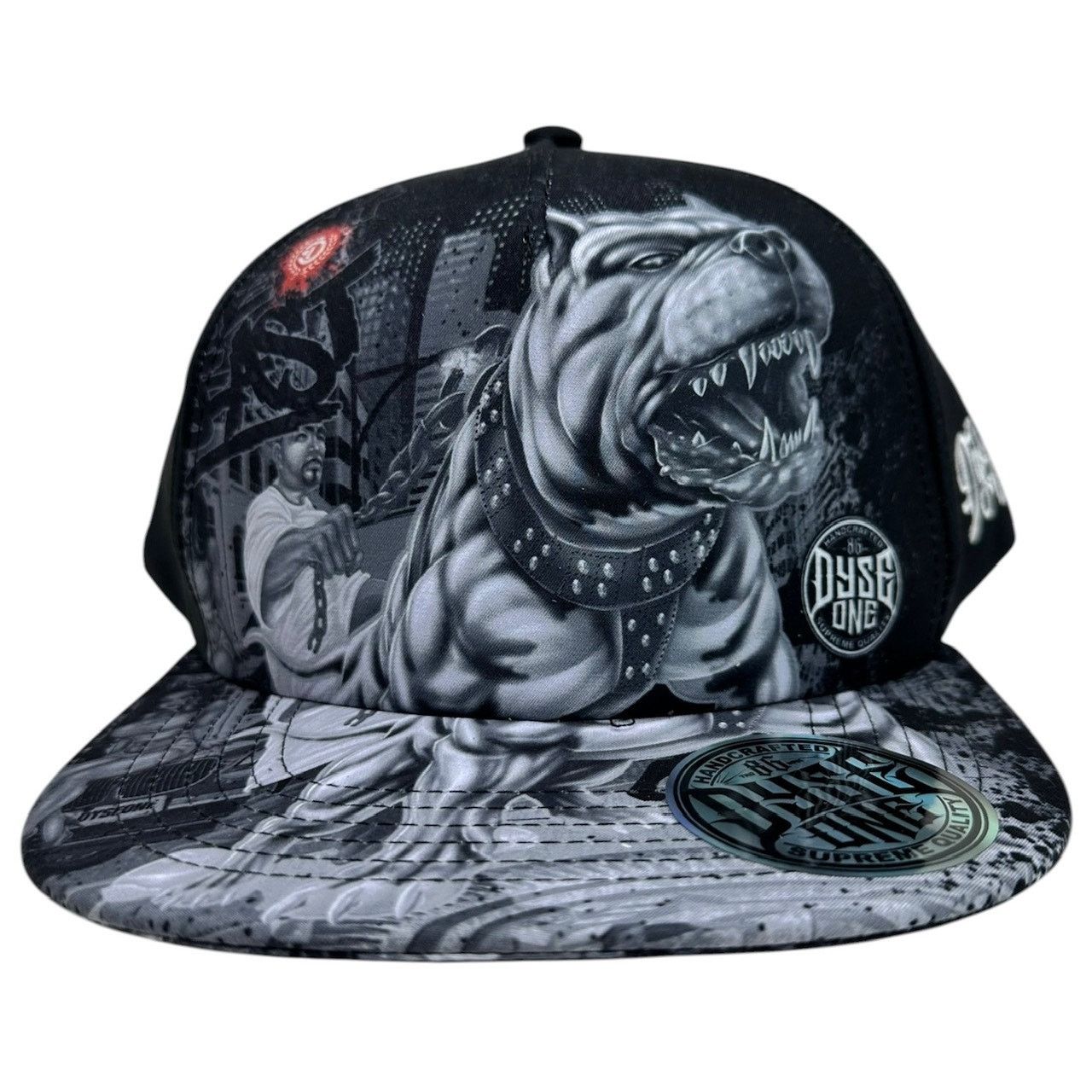 Other Dyse One Men's Snapback Hat Pit Bull Black Cap Size ONE SIZE - 1 Thumbnail