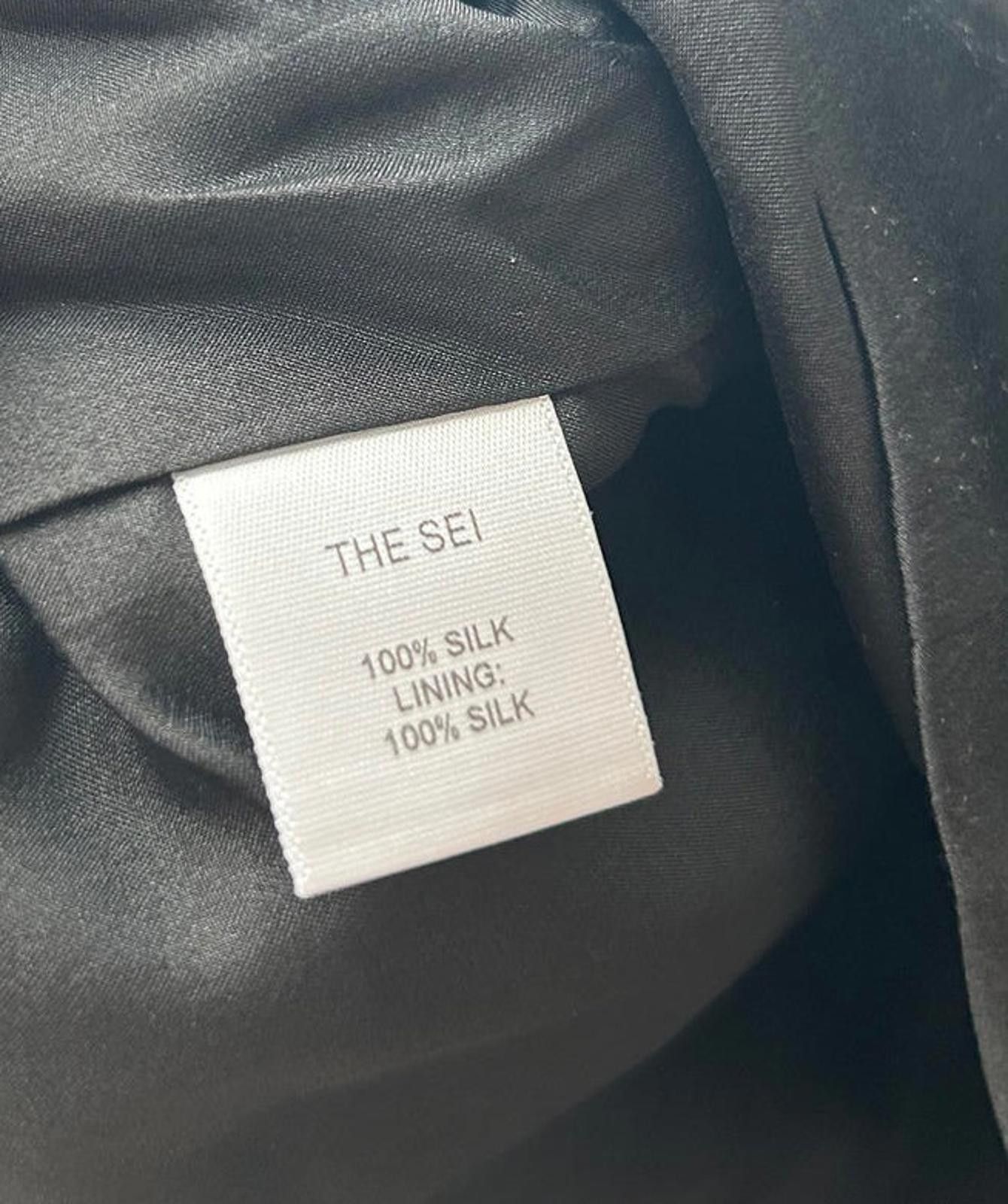 Designer Chic Black Satin Mini Skirt with Side Ruching by The Sei Size 32" / US 10 / IT 46 - 7 Thumbnail