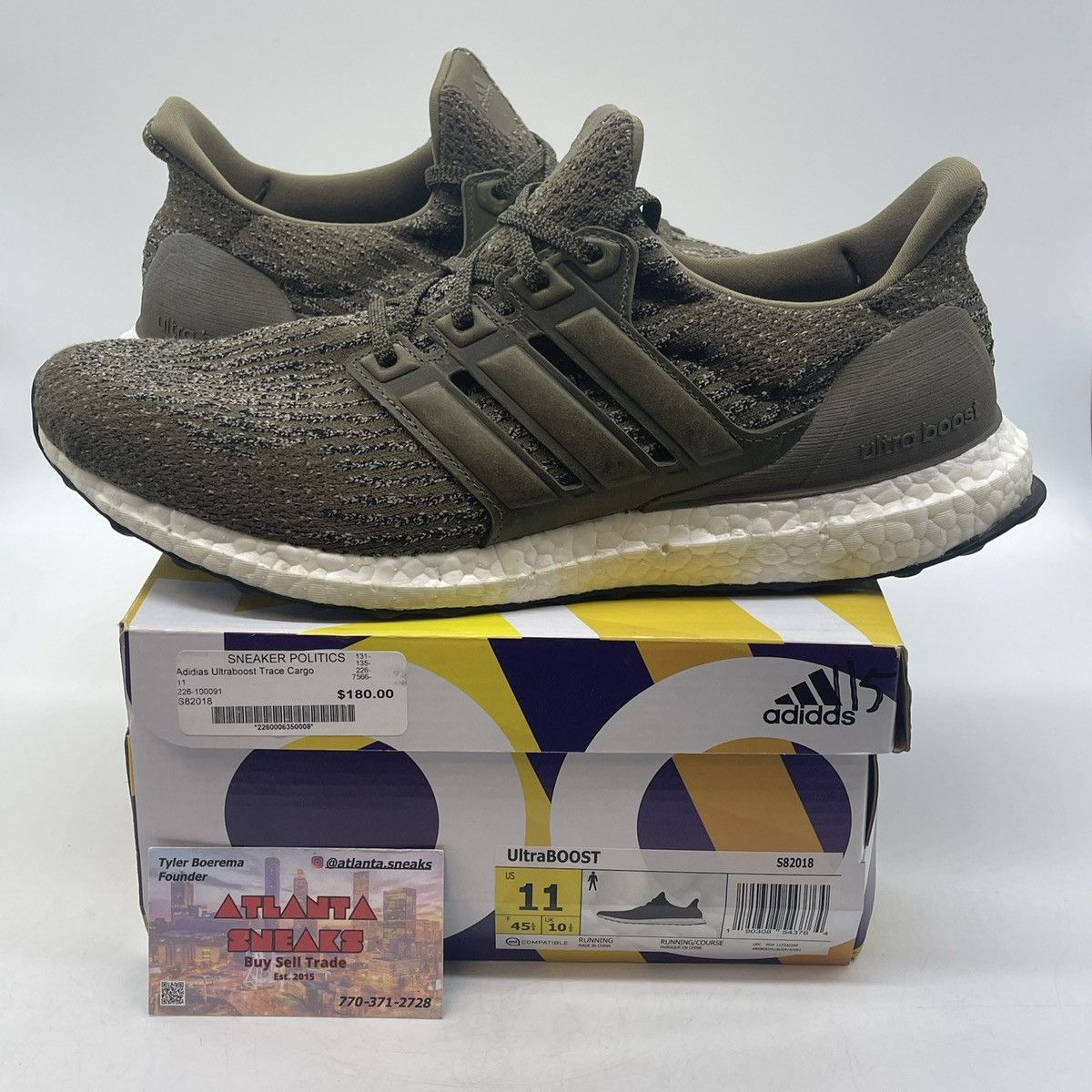 Adidas Ultra boost 3.0 trace olive Size US 11 / EU 44 - 1 Thumbnail