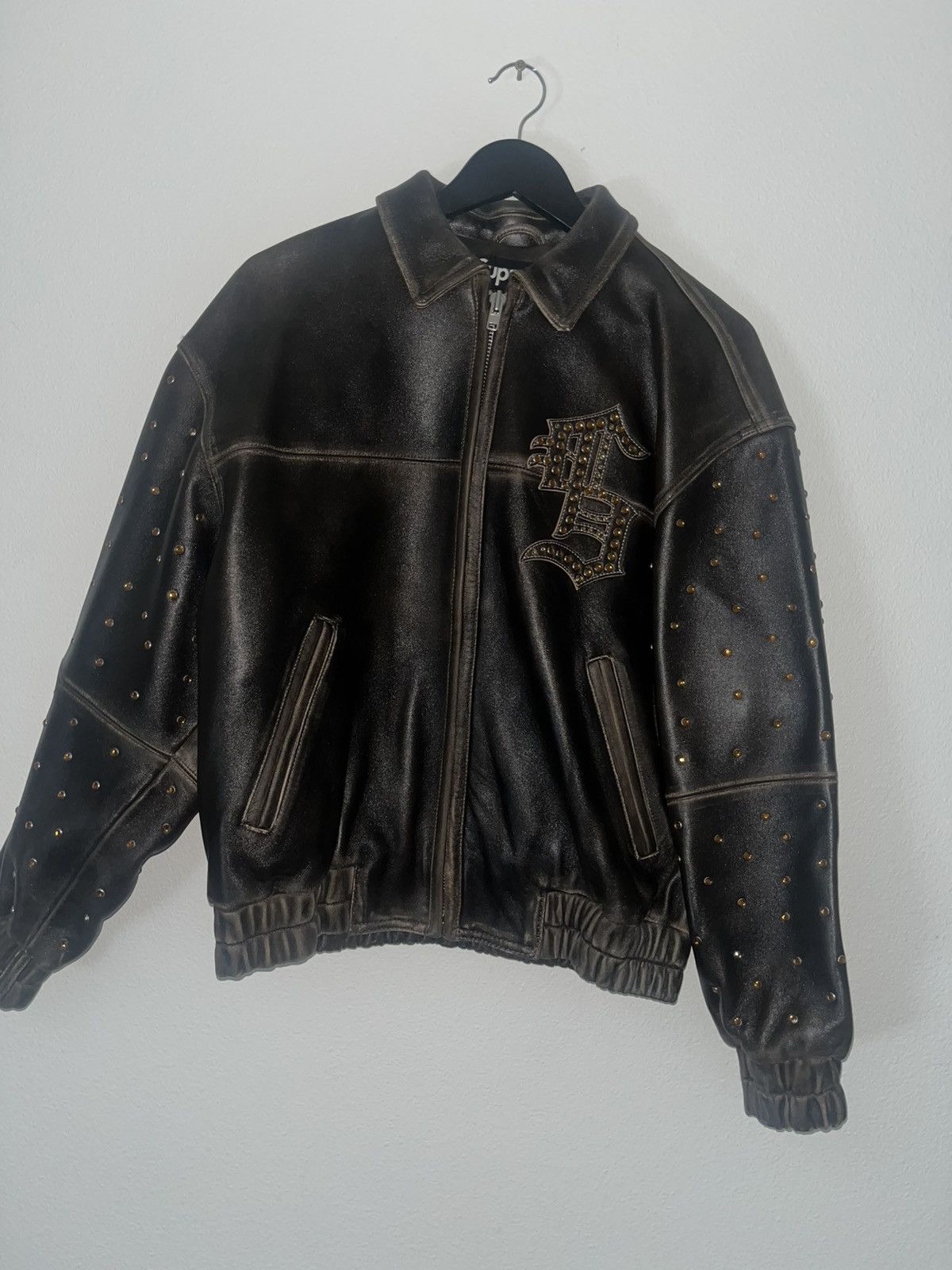 Supreme Supreme Gem Studded Leather Jacket Brown Size US S / EU 44-46 / 1 - 6 Thumbnail