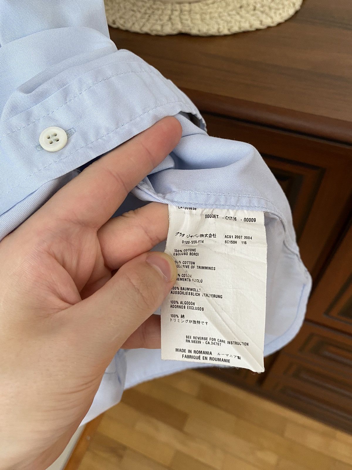 Prada Vintage Prada Short Sleeve Button Up Shirt Size US L / EU 52-54 / 3 - 8 Thumbnail
