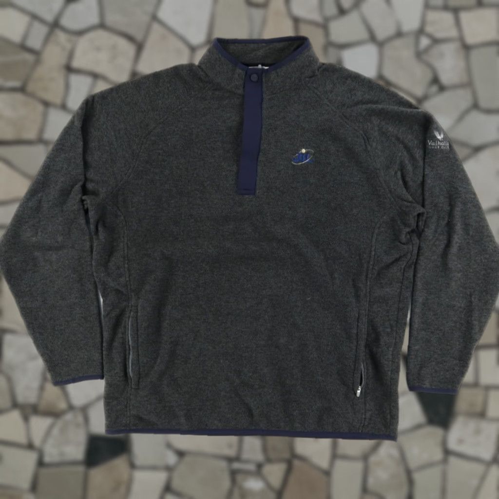 Peter Millar VINTAGE Peter Millar Valhalla GC Cloudglow Microfleece Solid Mock Long Sleeve Sweater Charcoal Men's XL Size US XL / EU 56 / 4 - 1 Thumbnail