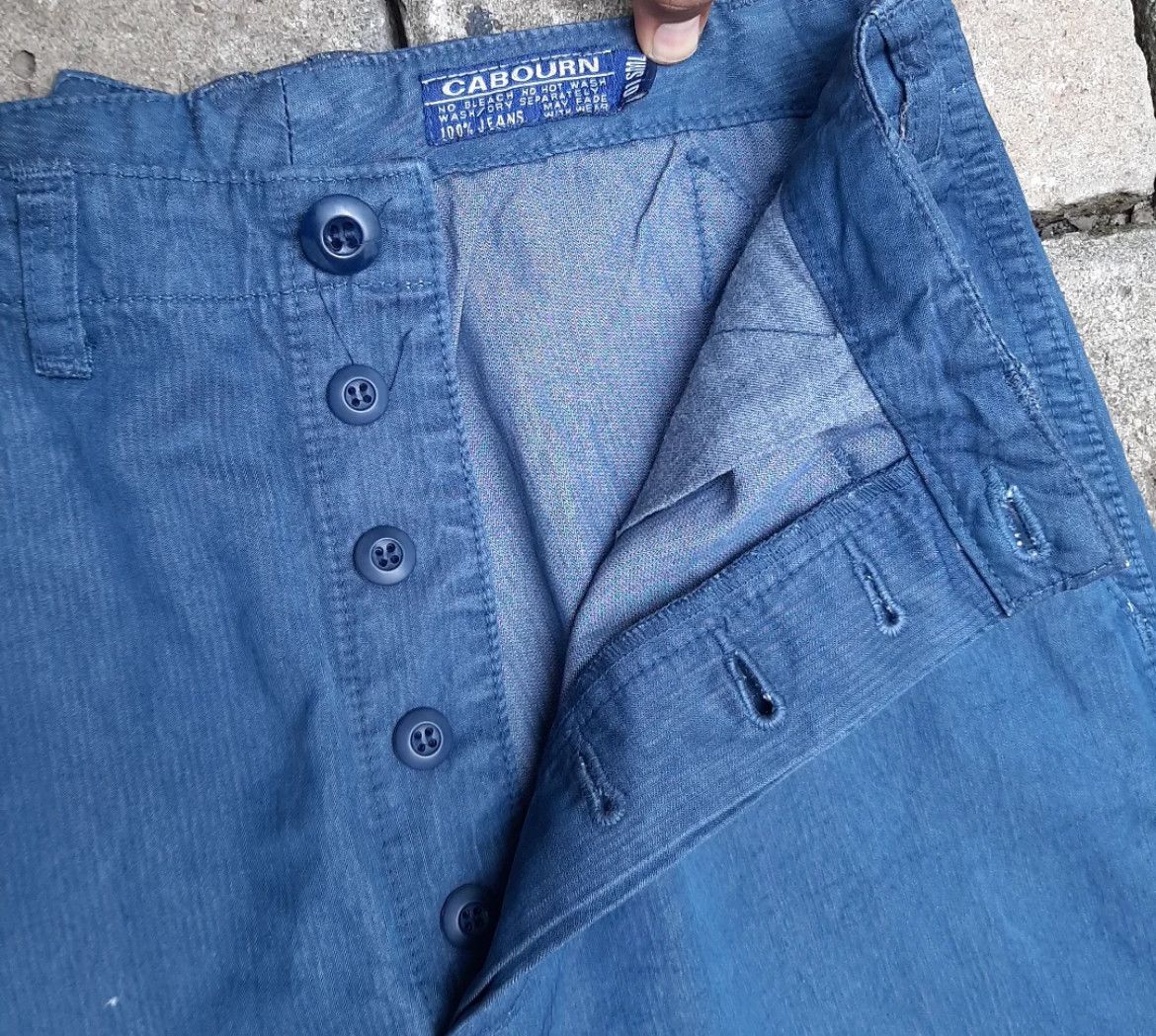 Nigel Cabourn 2000s Nigel Cabourn Buckle Back Herringbone Wide y2k Size US 28 / EU 44 - 3 Thumbnail