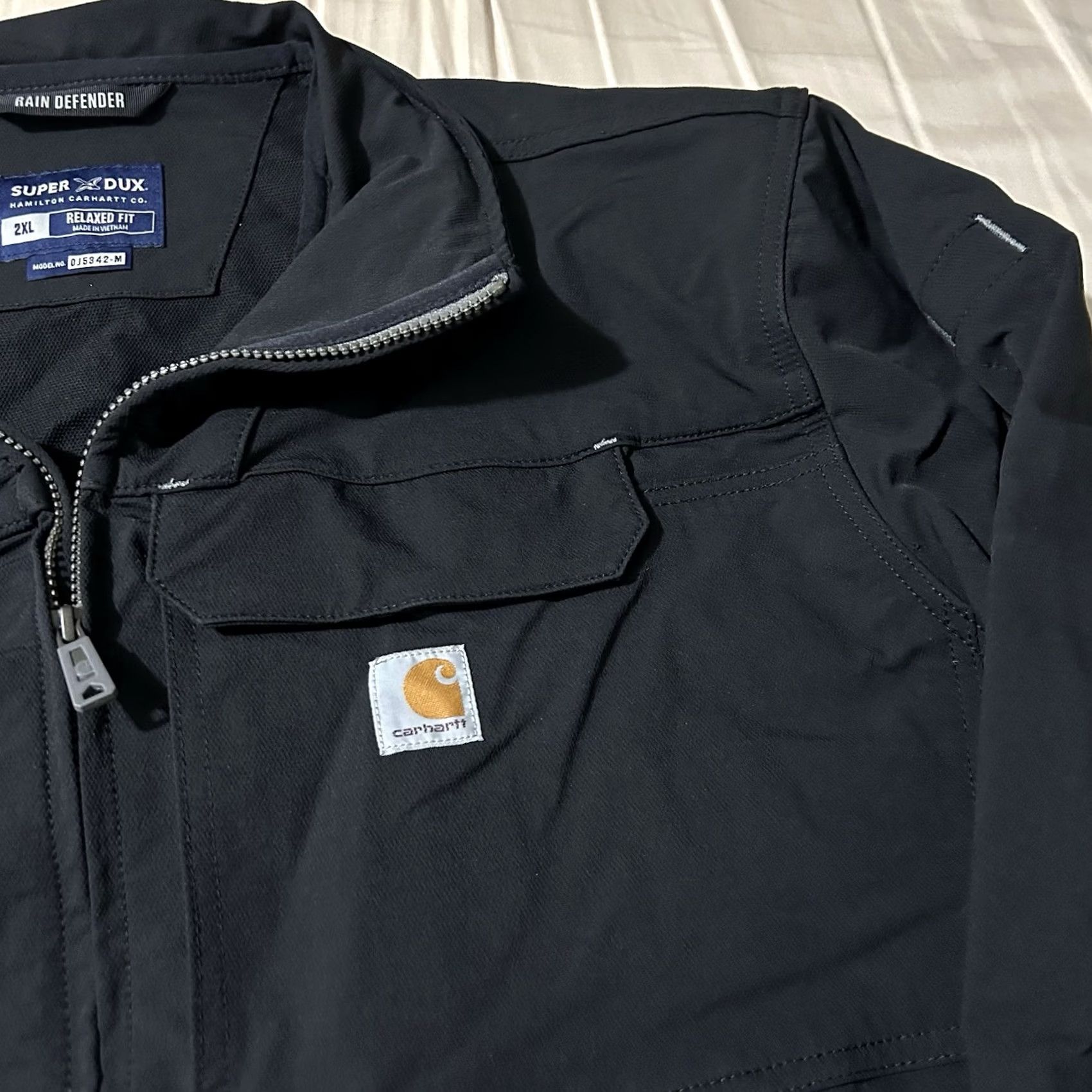 Carhartt Carhartt Jacket Men’s 2XL Black Rain Defender Super Dux Relaxed Fit Size US XXL / EU 58 / 5 - 2 Thumbnail