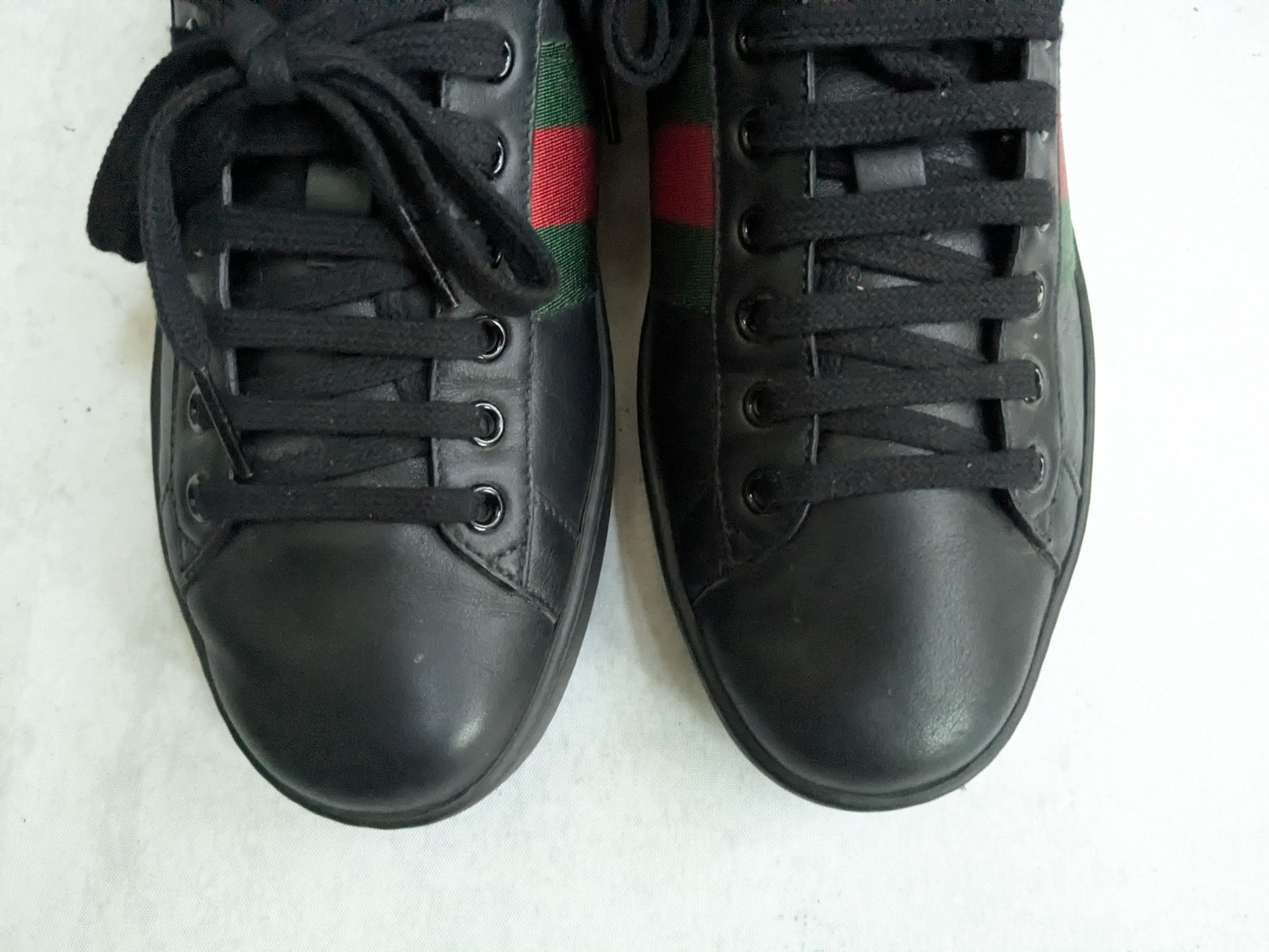 Gucci Gucci Ace Sneakers Black 8 Low Tops Leather Size US 8 / EU 41 - 2 Thumbnail