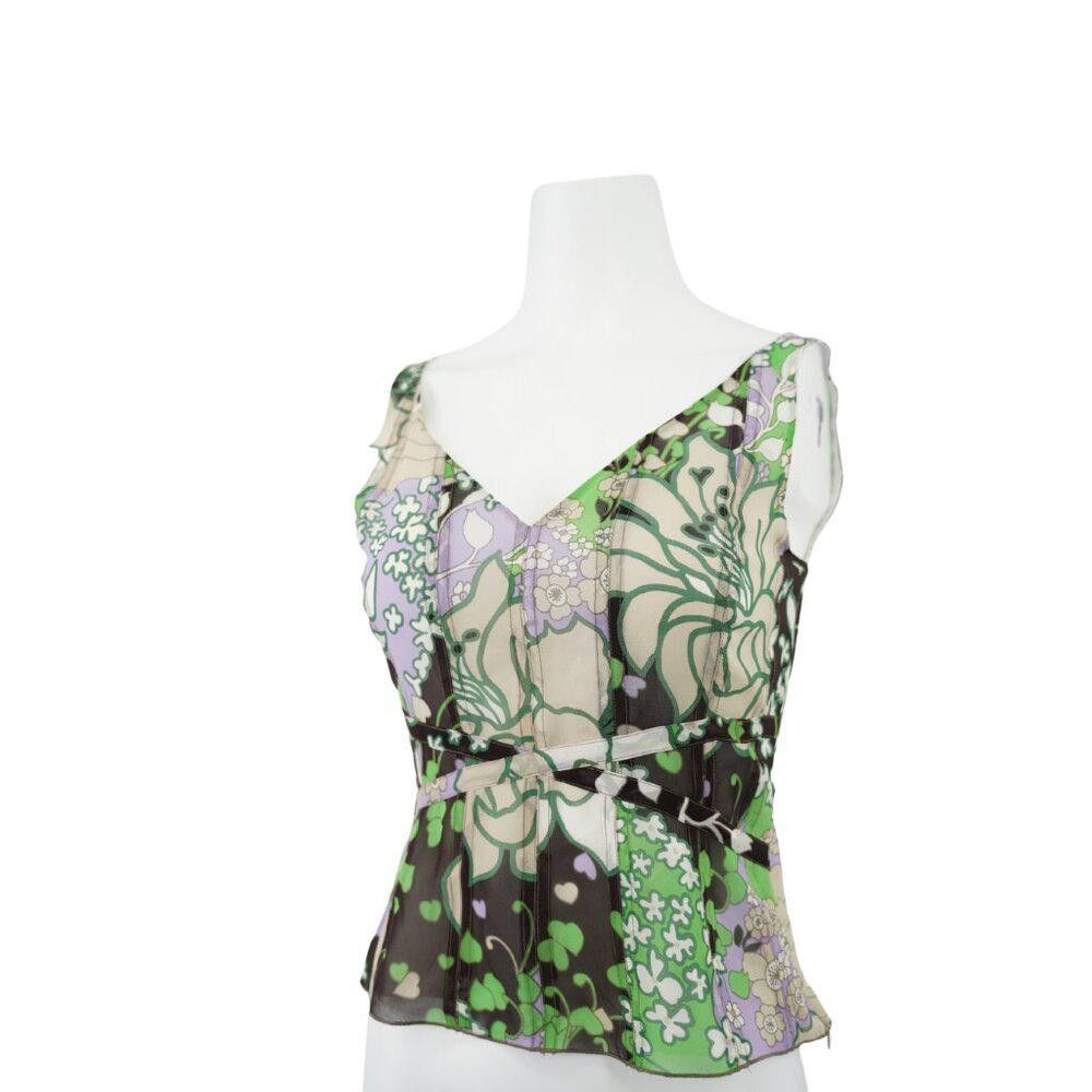 Designer Ectetera Tie Waist Floral Tank Size 0/XS Size XS / US 0-2 / IT 36-38 - 3 Thumbnail