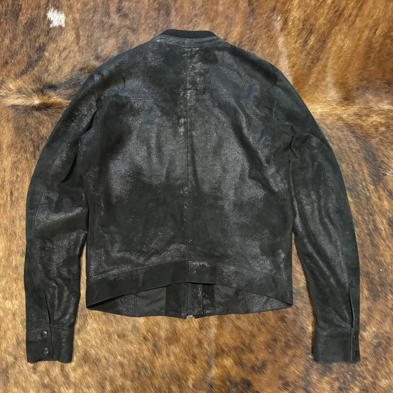 Vintage Nicholas Bowes Cracked Lambskin Leather Jacket Size US M / EU 48-50 / 2 - 4 Thumbnail