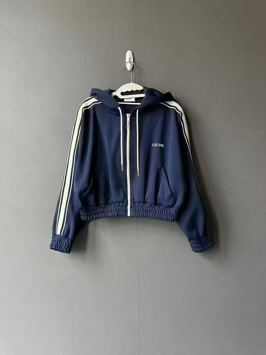 Celine Celine Hooded Cropped Jacket Size L / US 10 / IT 46 - 1 Thumbnail