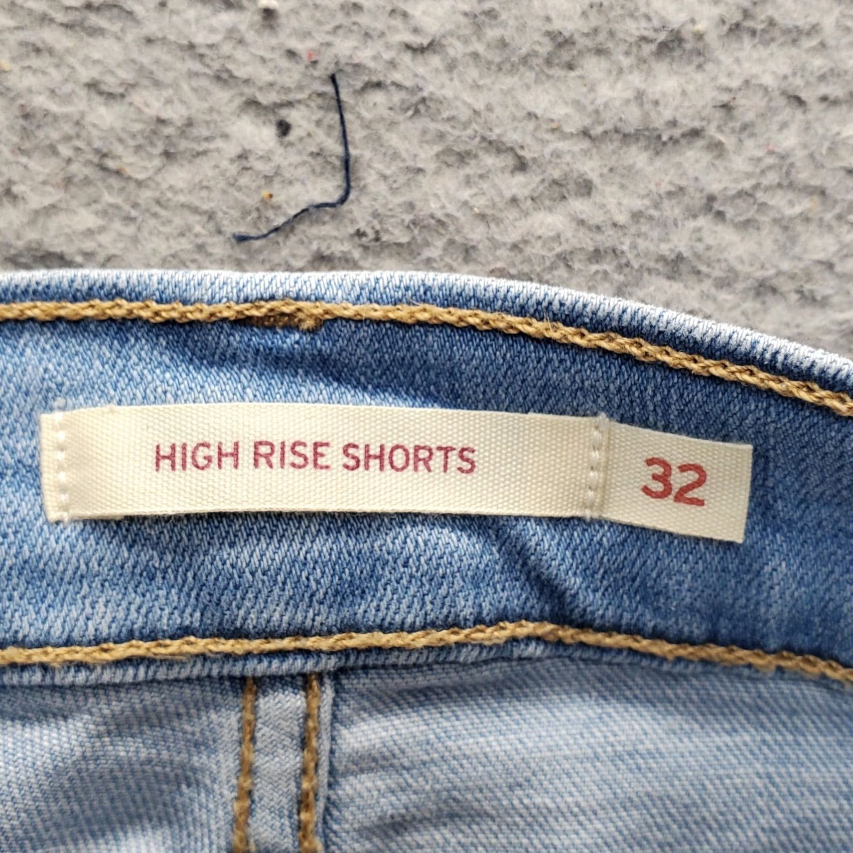 Levi's Levi's Womens 32 Blue Denim High-Rise Cut-Off Light Wash Jean Shorts Size 24" / US 00 / IT 34 - 6 Thumbnail