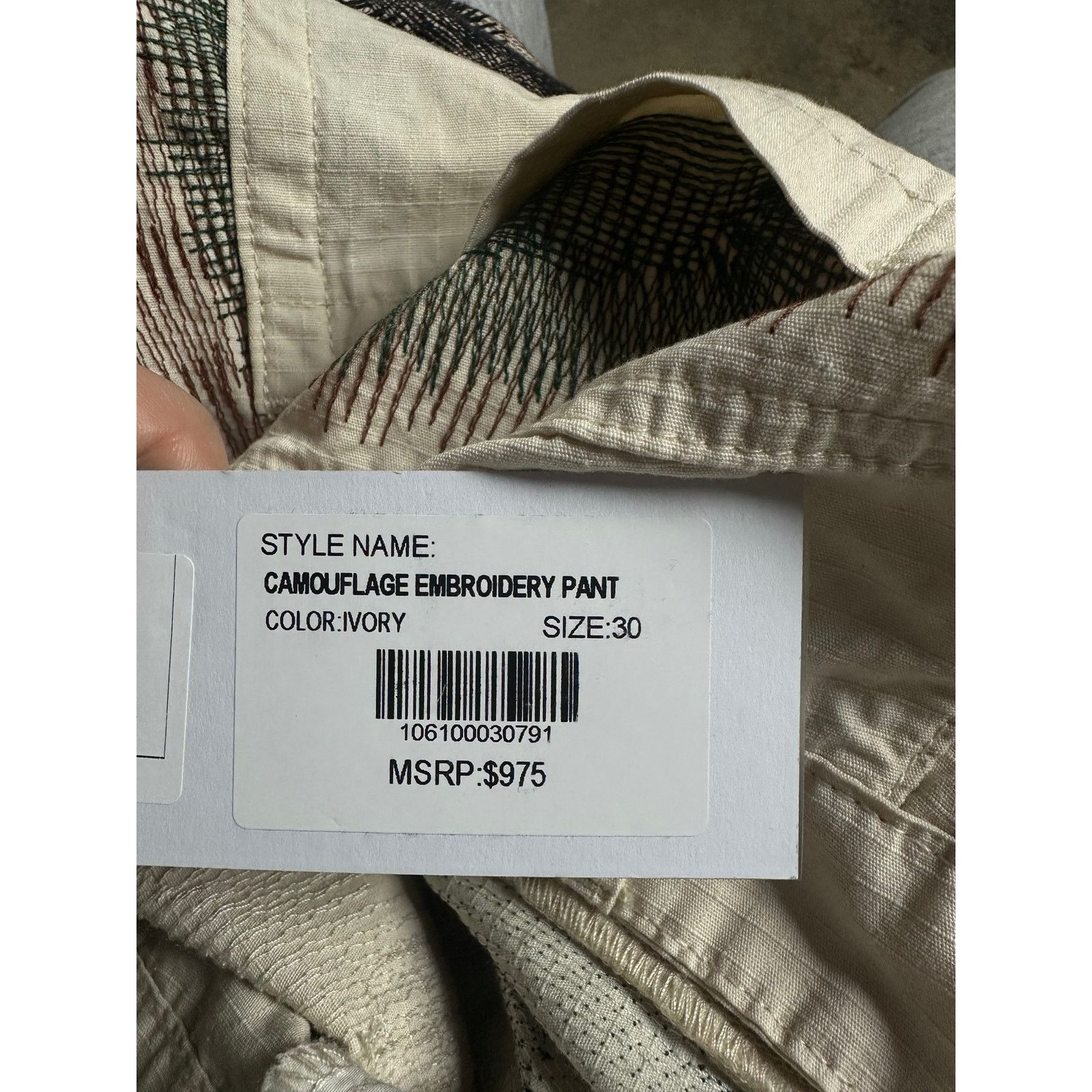 Who Decides War WDW Camouflage Embroidery Pants New 30 With Tags Size US 30 / EU 46 - 3 Thumbnail