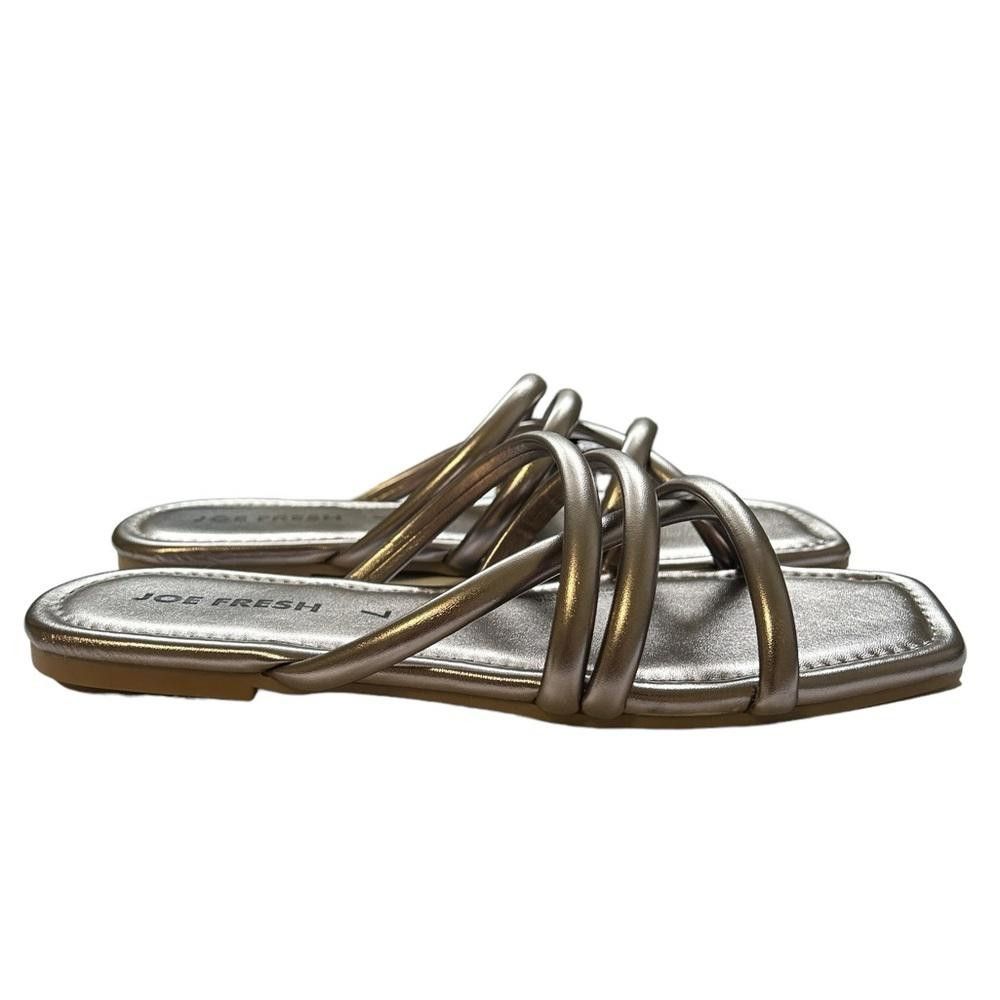 Joe Freshgoods Joe Fresh Silver summer chic flats Size 7 Size US 7 / IT 37 - 3 Thumbnail