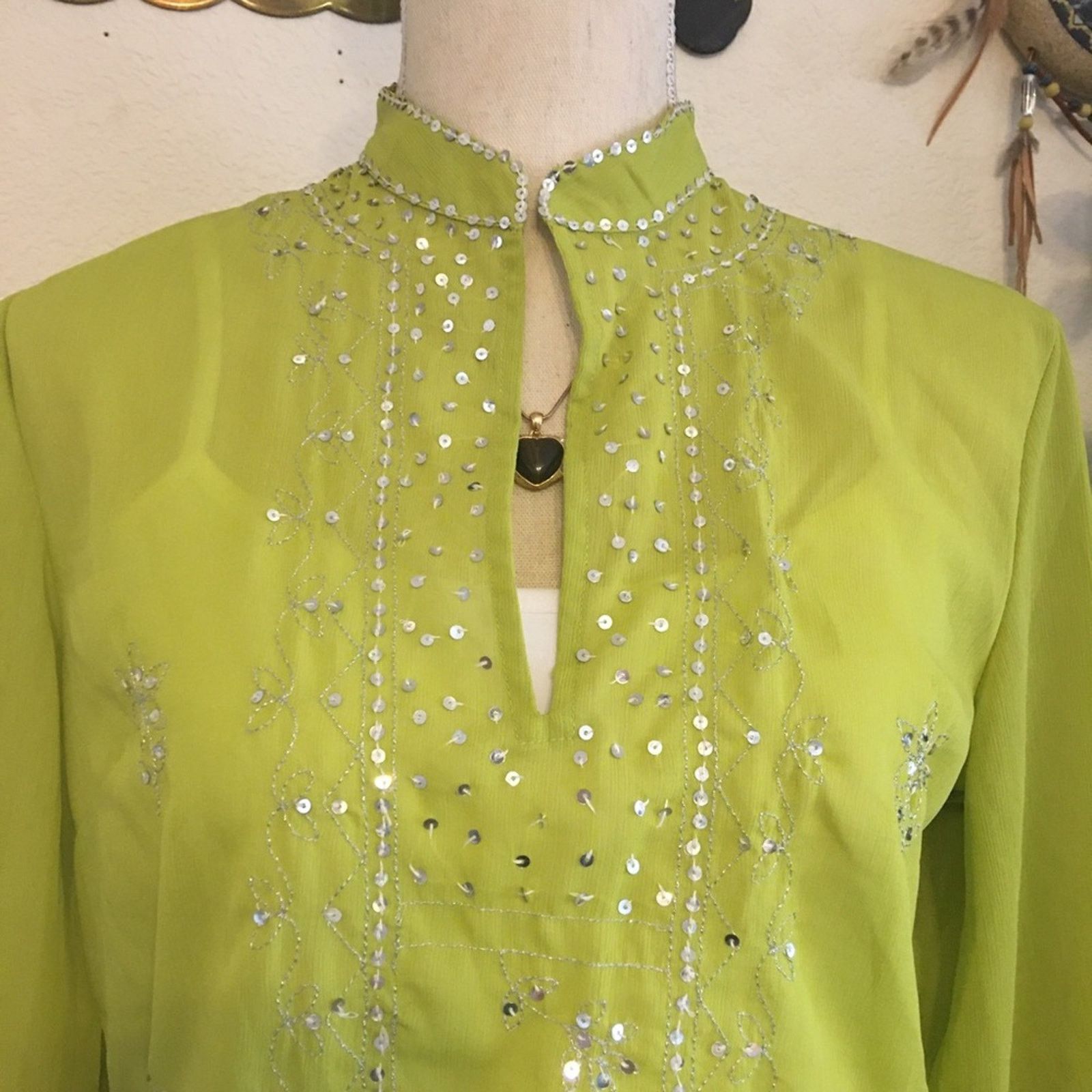 Other Metro Style embellished summer tunic top NWT 8 Size M / US 6-8 / IT 42-44 - 2 Thumbnail