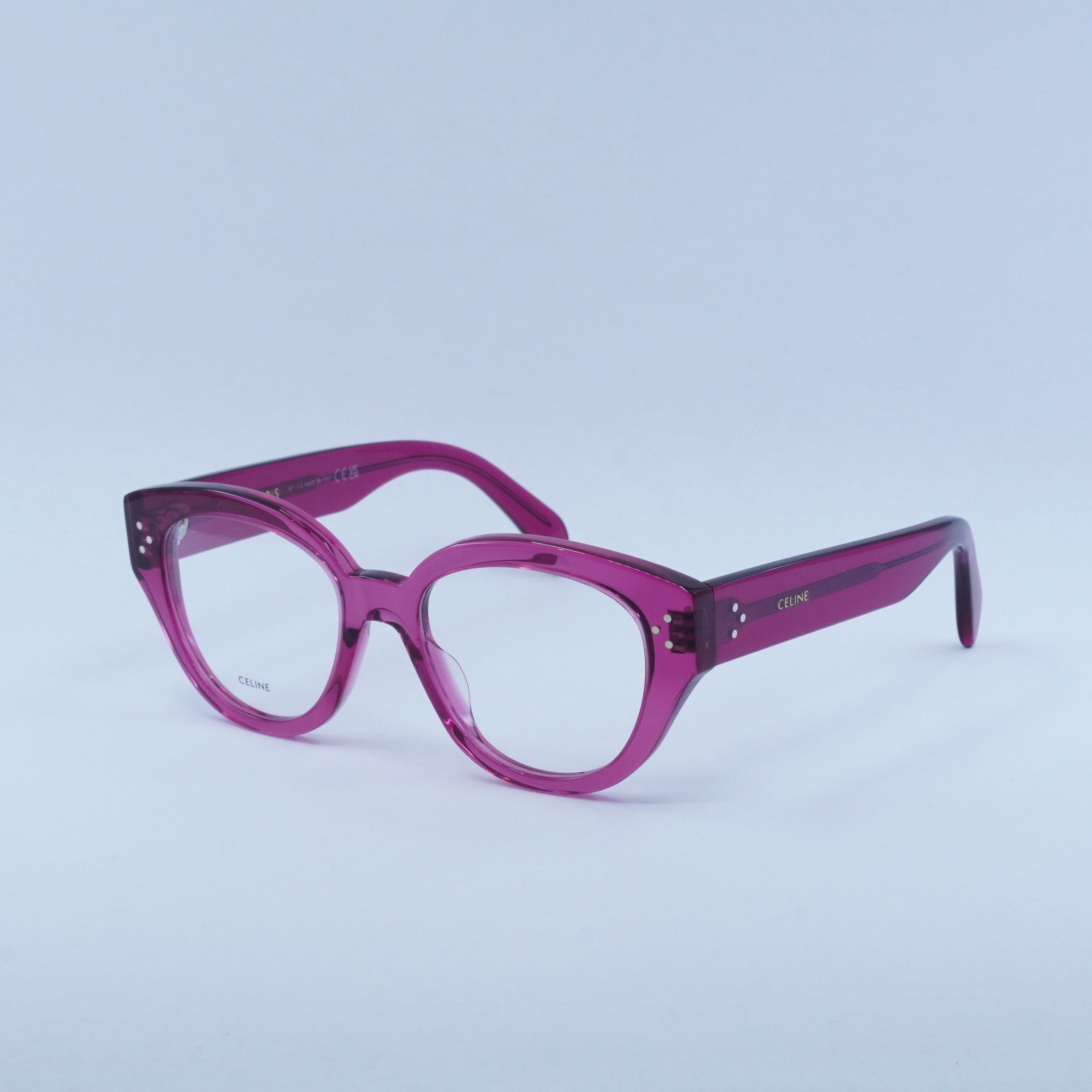 NEW CELINE EYEGLASSES CELINE CL50027I 075 TRANSPARENT PINK EYEWEAR Celine ?️ New Celine CL50027I 075 Pink Eyeglasses 55mm  main image 2