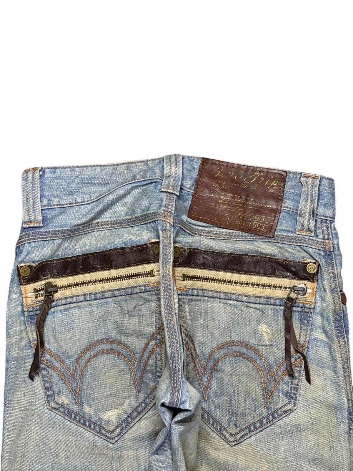 Edwin Vintage Japanese Edwin Mud Wash Distressed Loose Jeans Size US 28 / EU 44 - 8 Thumbnail