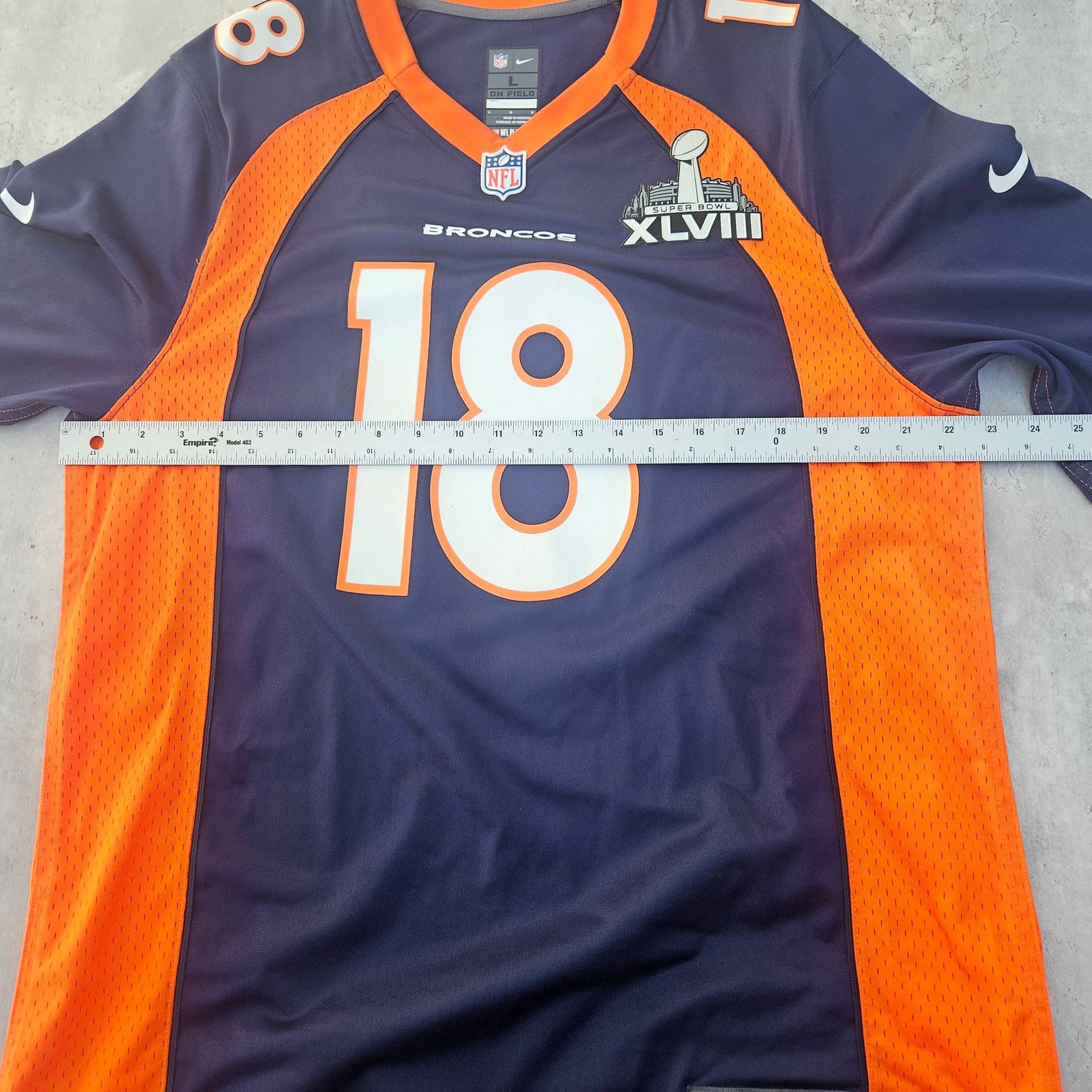 Nike Nike On Field Peyton Manning Broncos Super Bowl Jersey Sz L Size US L / EU 52-54 / 3 - 6 Thumbnail