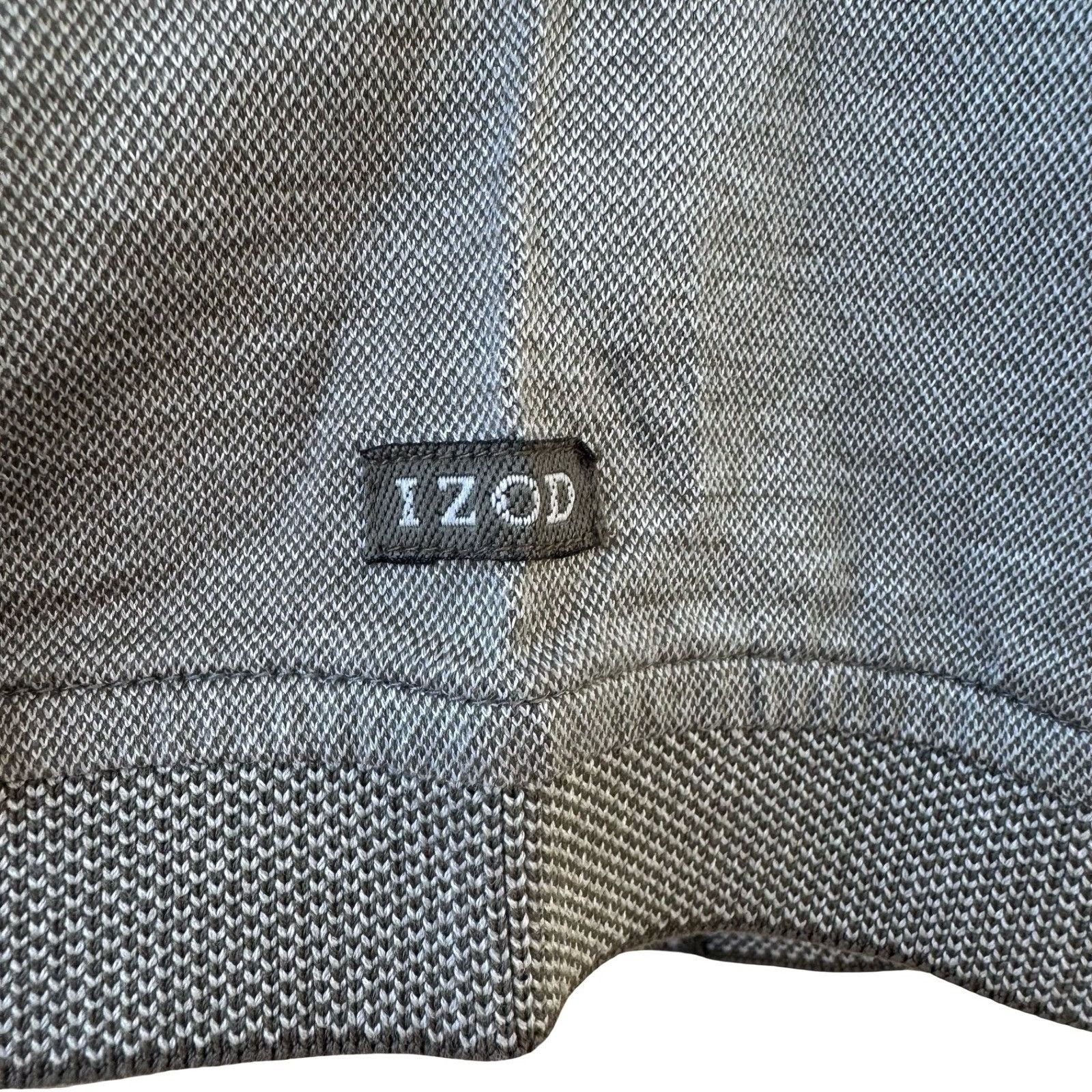 Izod IZOD Mens Double Mercerized Gray Polo Shirt Argyle Diamond P Size US M / EU 48-50 / 2 - 5 Thumbnail