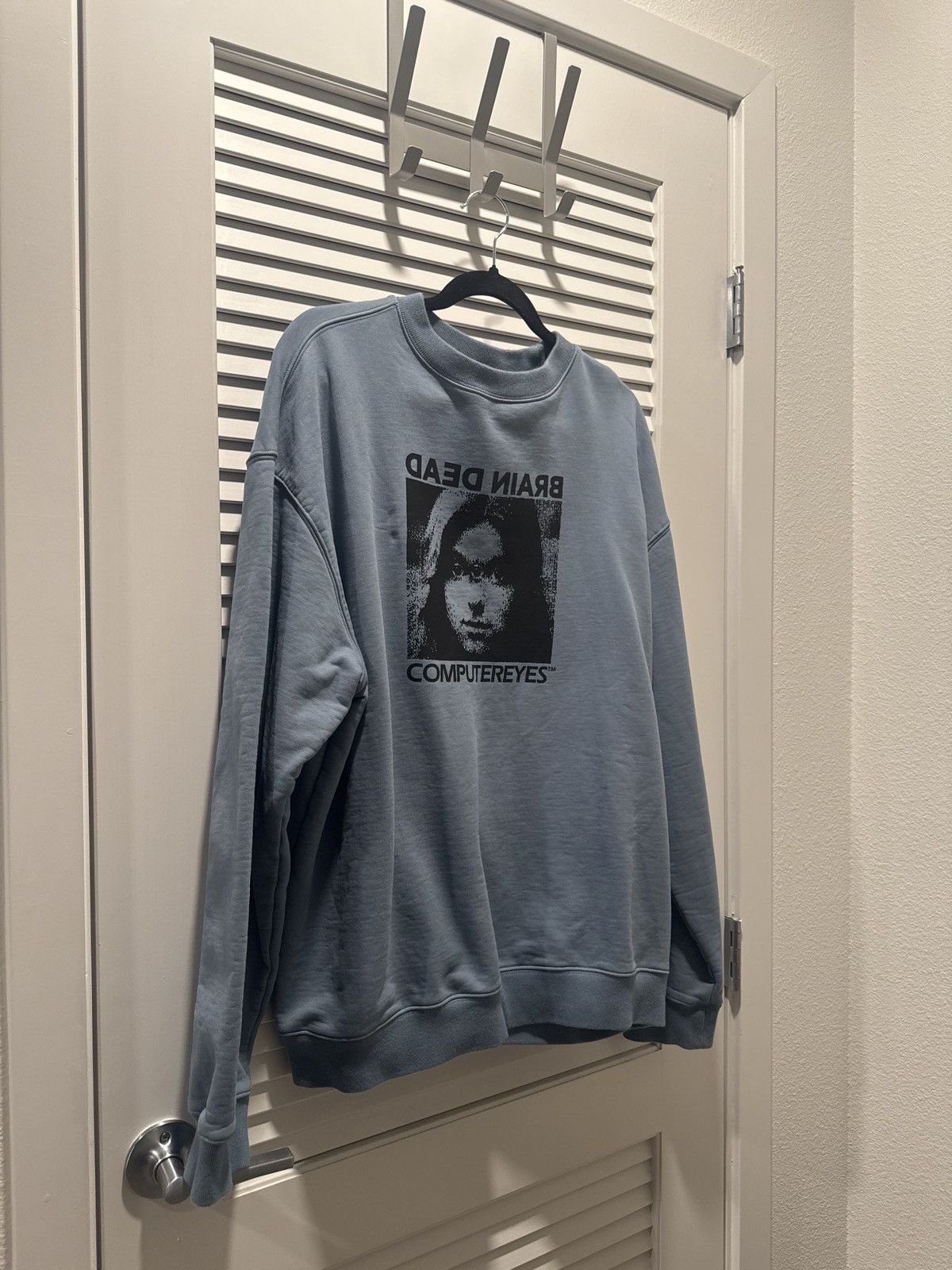 Brain Dead Computer Eyes Crewneck Sweatshirt - Light Blue Size US L / EU 52-54 / 3 - 3 Thumbnail